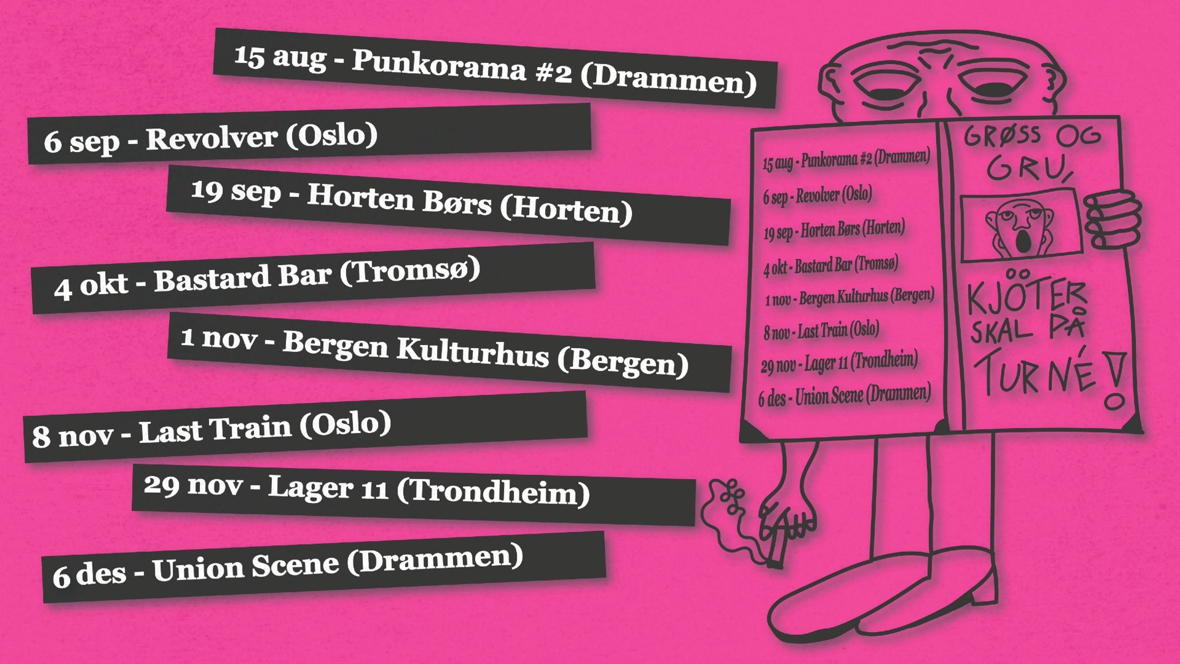 Promotional graphic for KJÖTER + TBA // Last Train