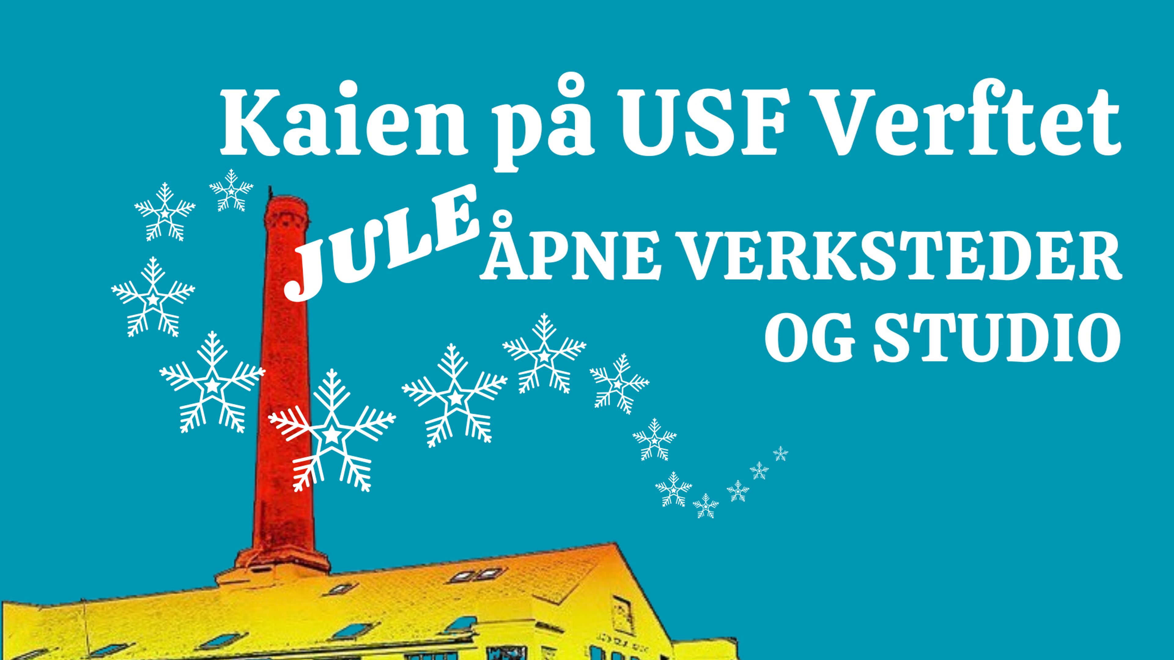 Promotiv grafikk for Juleåpent på Kaien
