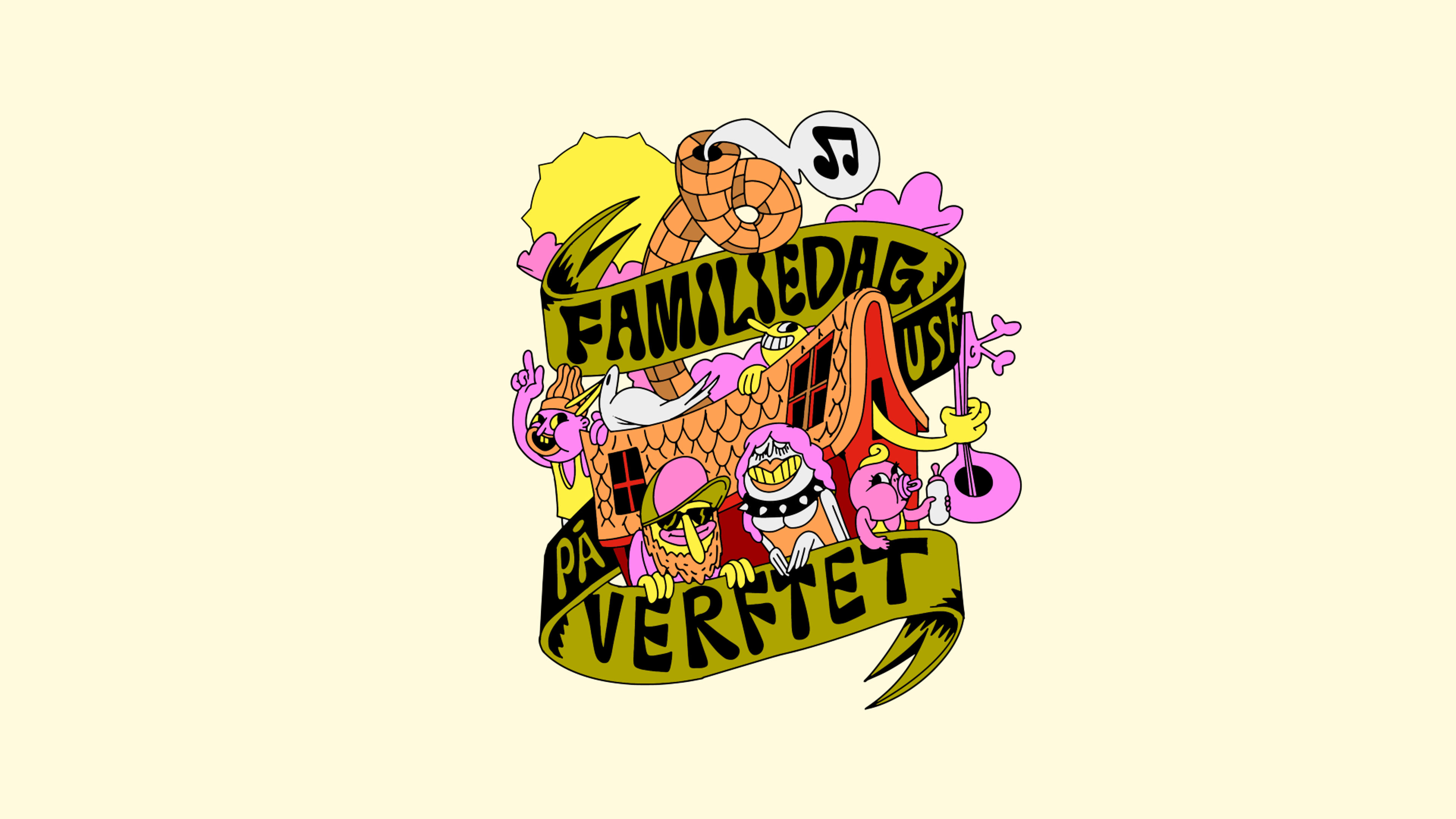 Promotiv grafikk for Familiedag på USF - oktober