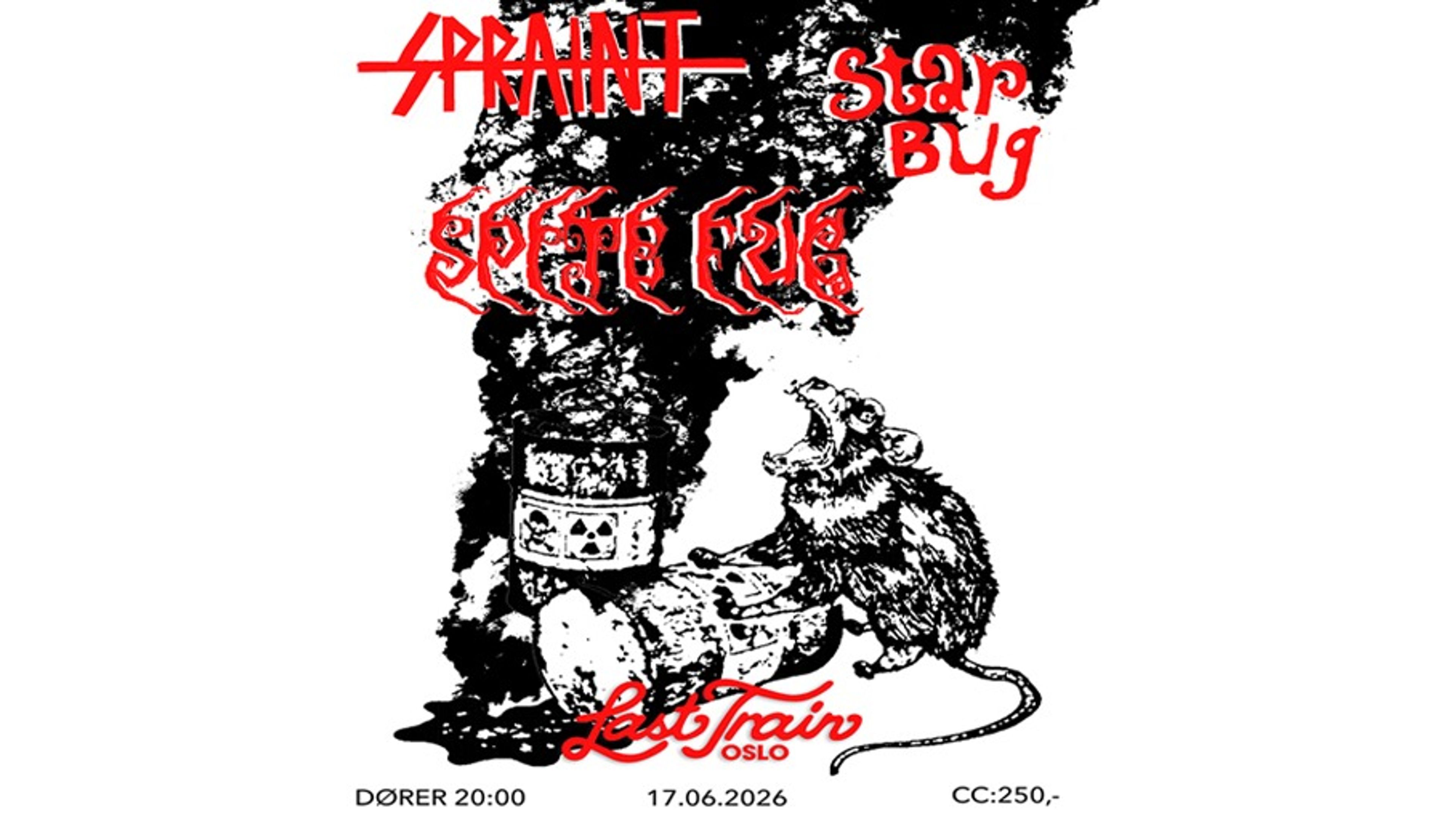 Promotional graphic for STAR BUG / SPITE FUG / SPRAINT