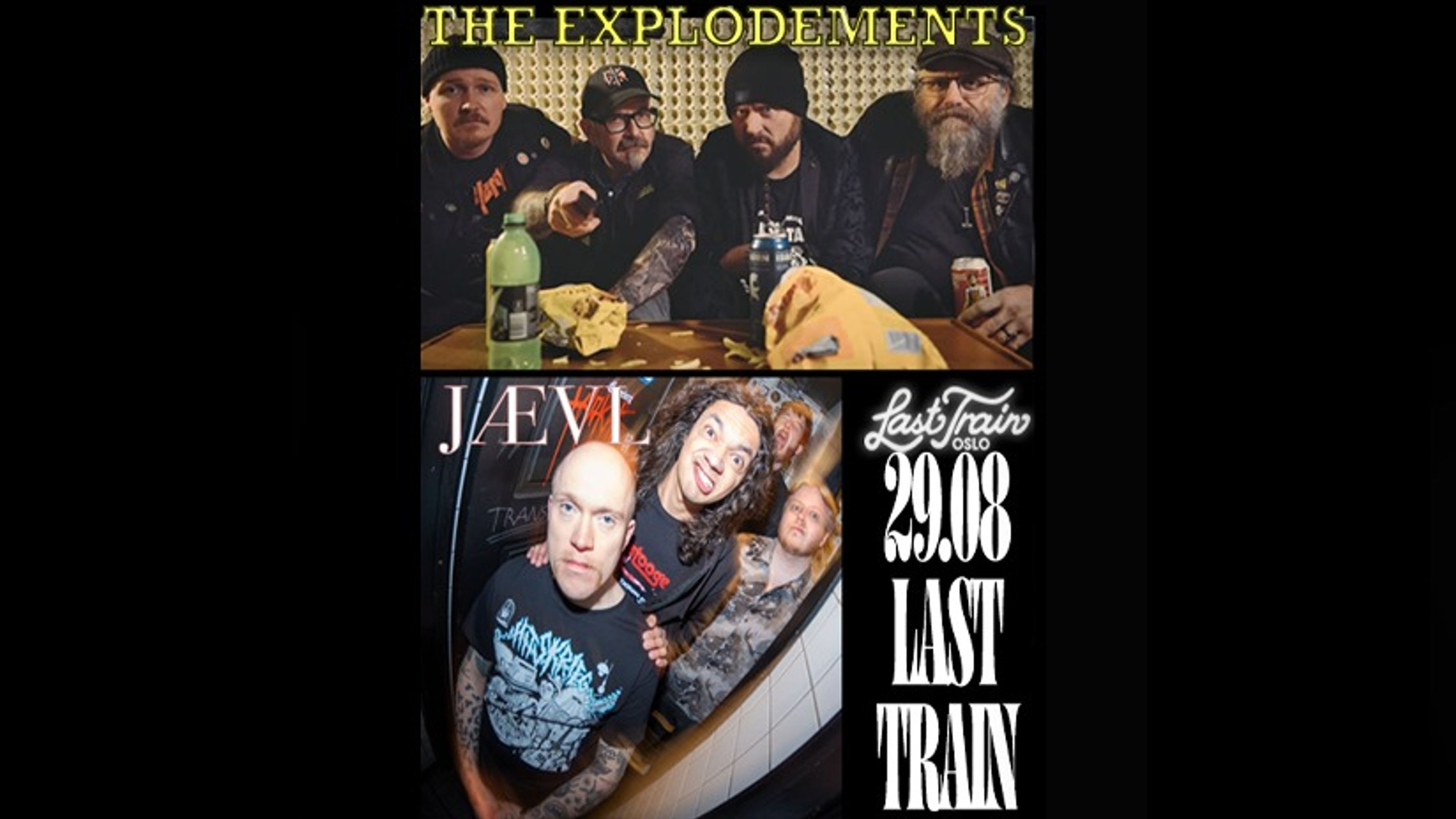 Promotional graphic for The Explödements // JÆVL