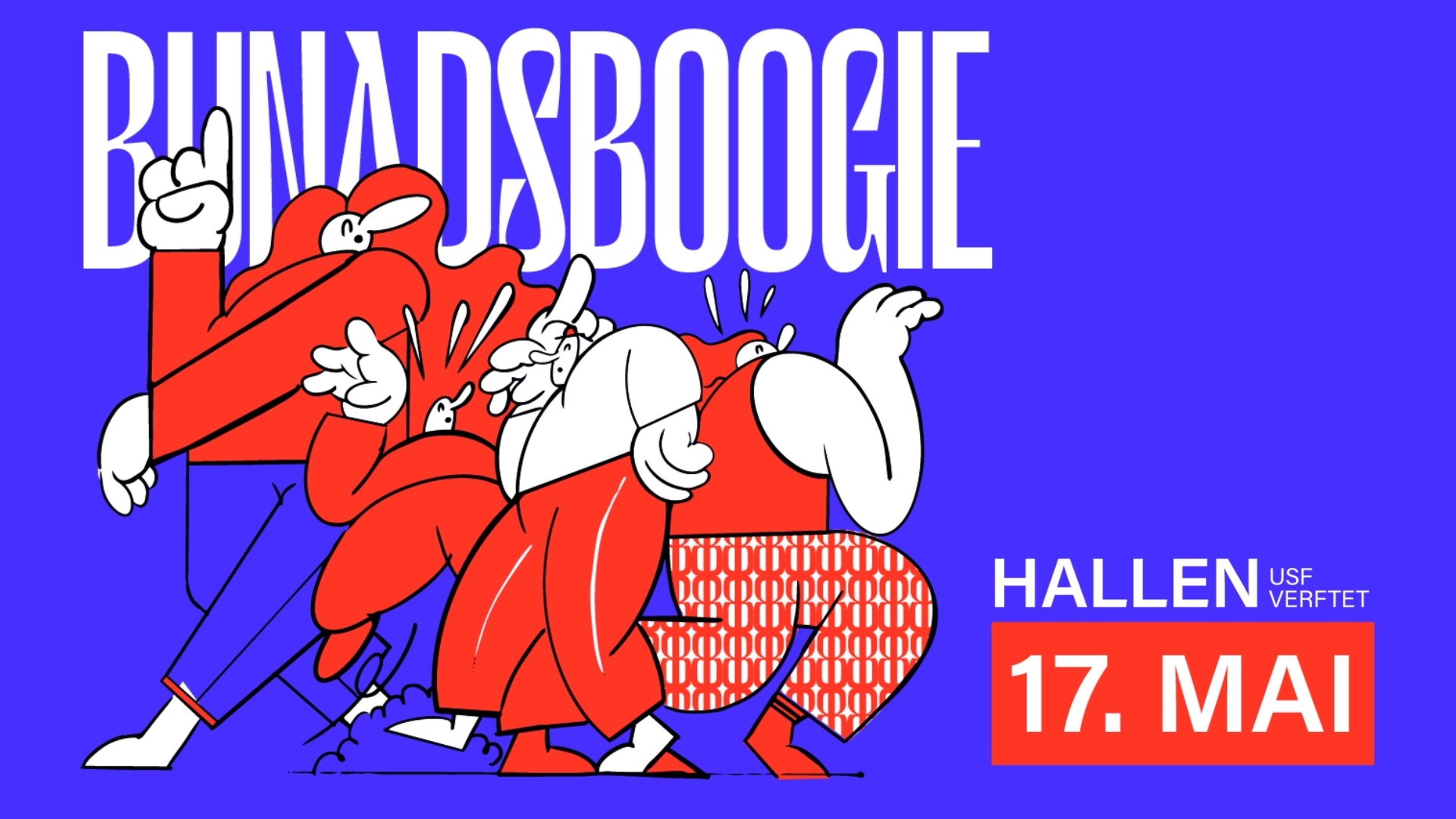 Promotiv grafikk for BUNADSBOOGIE 17. MAI 