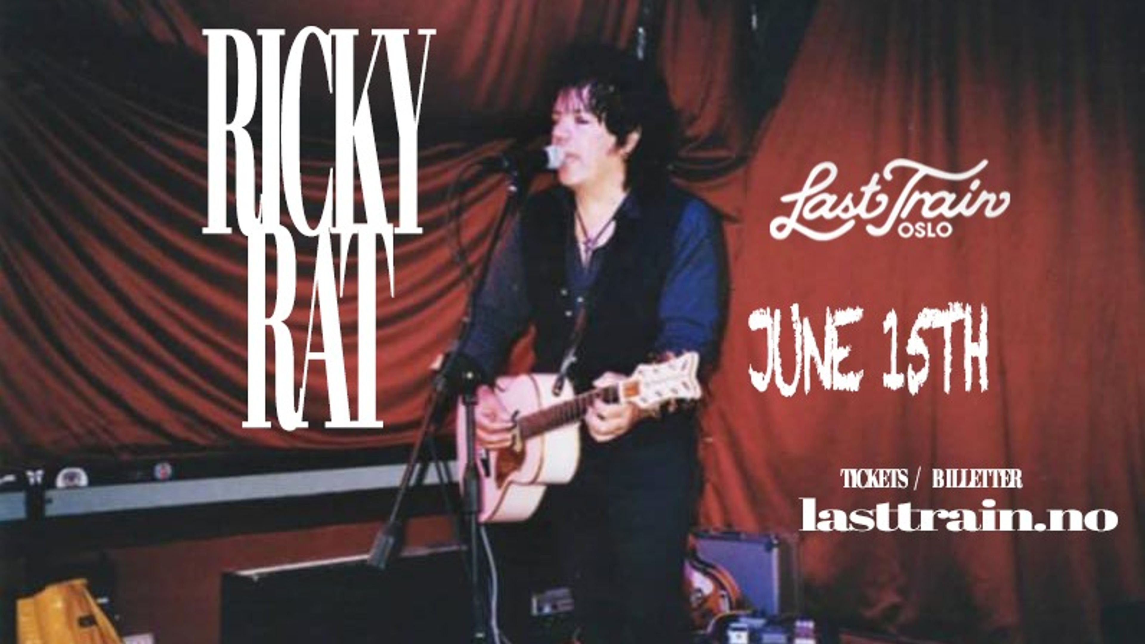 Promotional graphic for Ricky Rat (US) Acoustic tour Europe