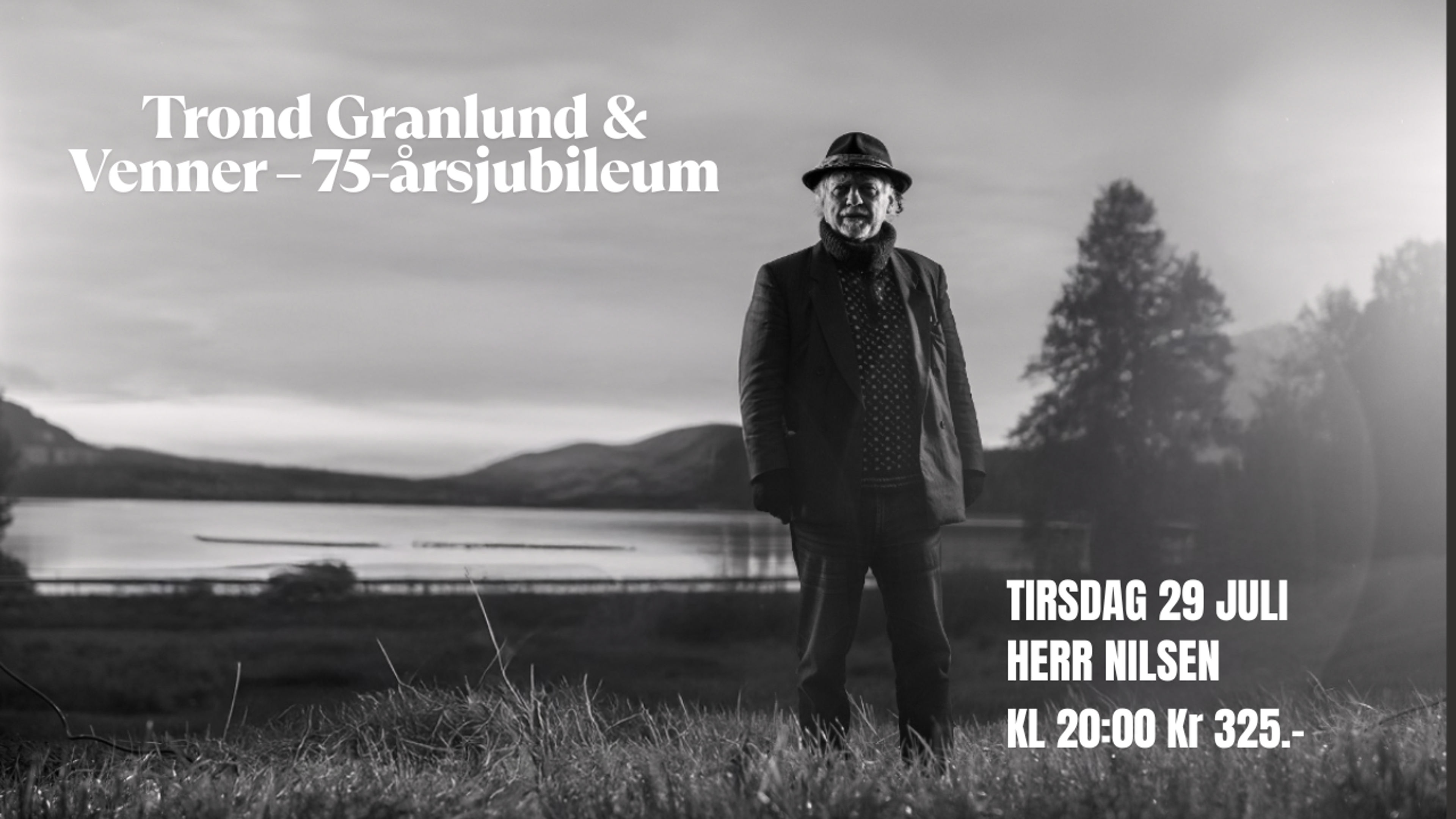 Promotional graphic for Trond Granlund & Venner – 75-årsjubileum