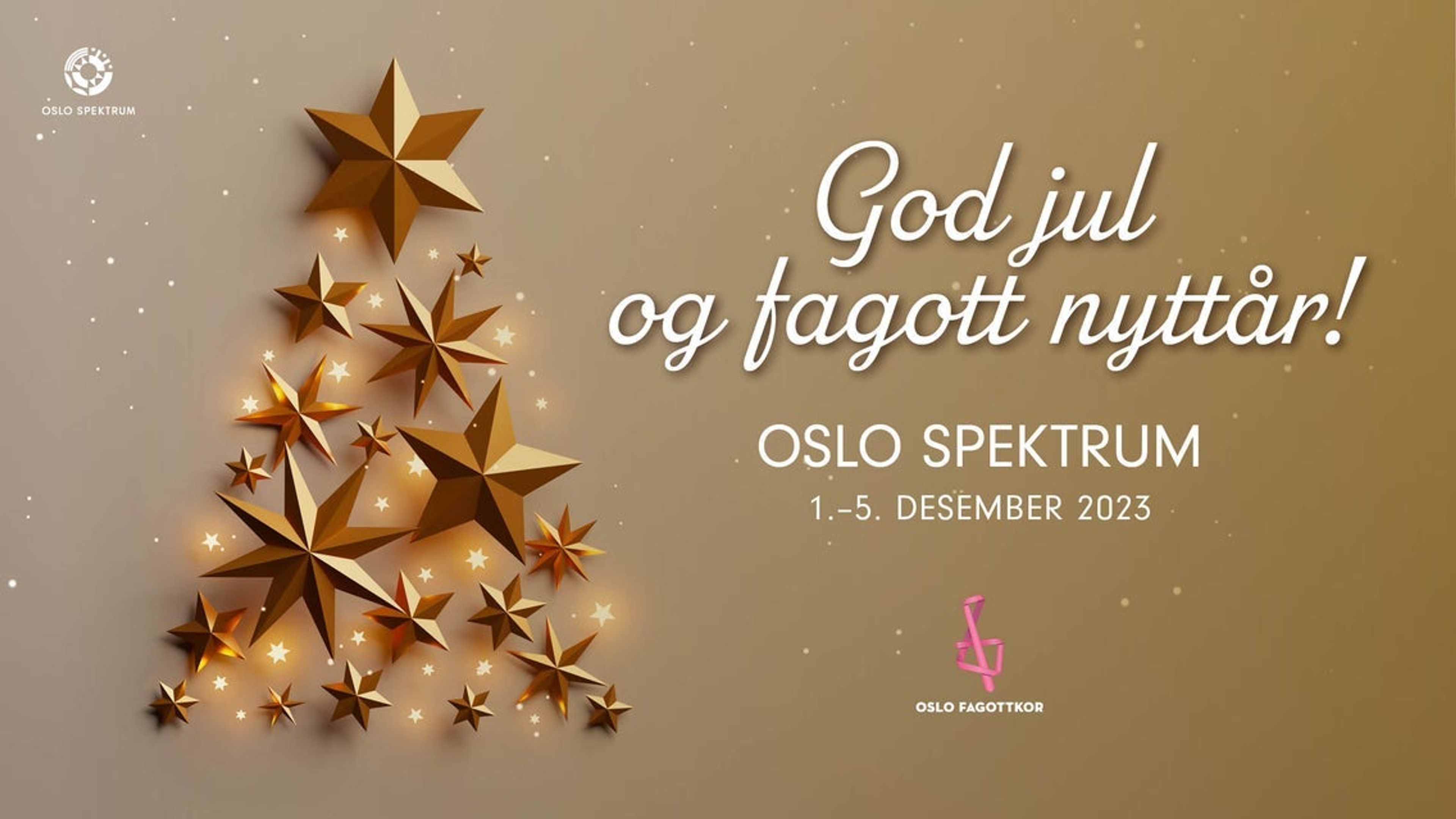 Promotional graphic for Juleshow med Oslo fagottkor
