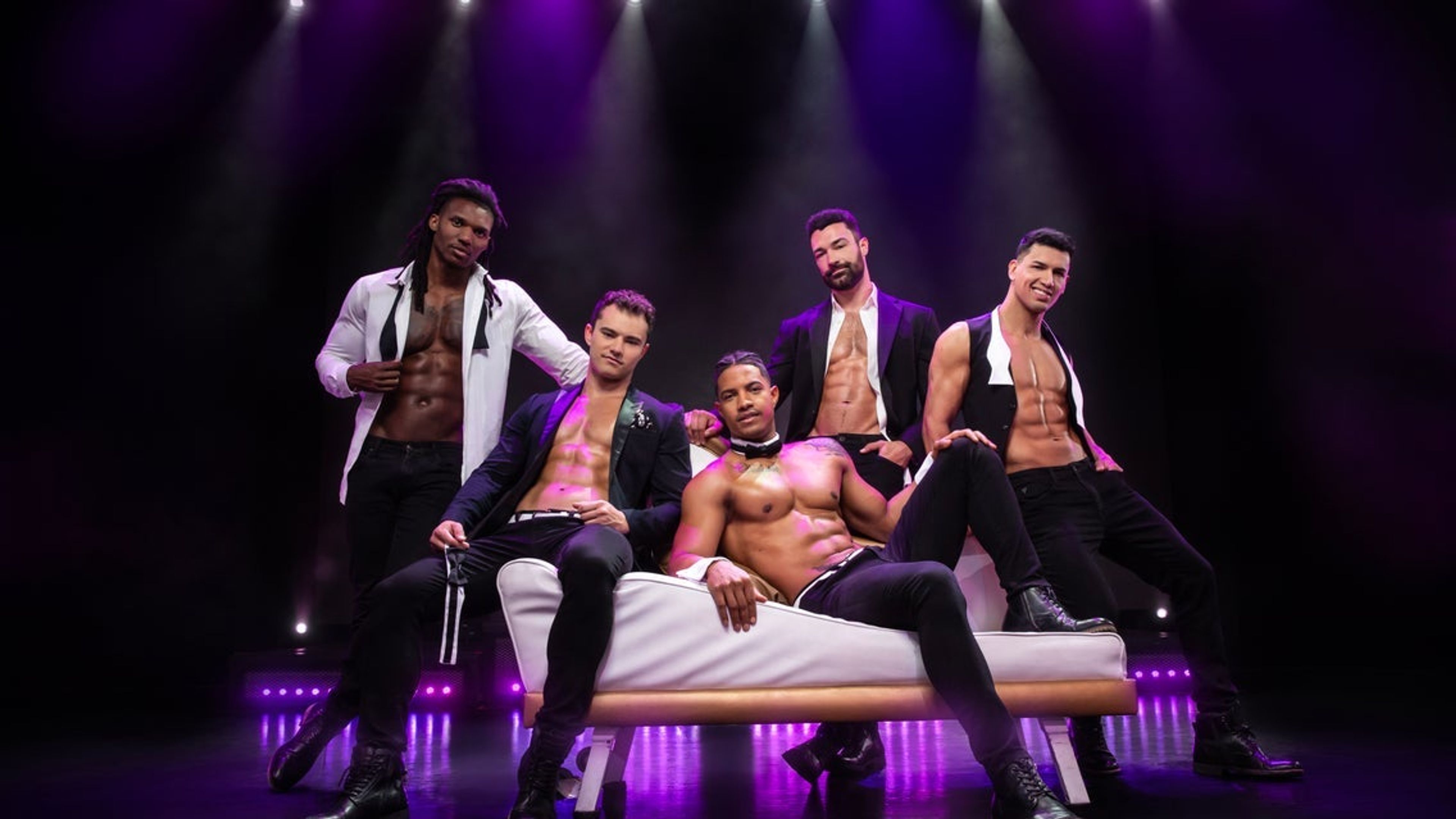 Promotional graphic for CHIPPENDALES – ALL NIGHT LONG 2025 WORLD TOUR