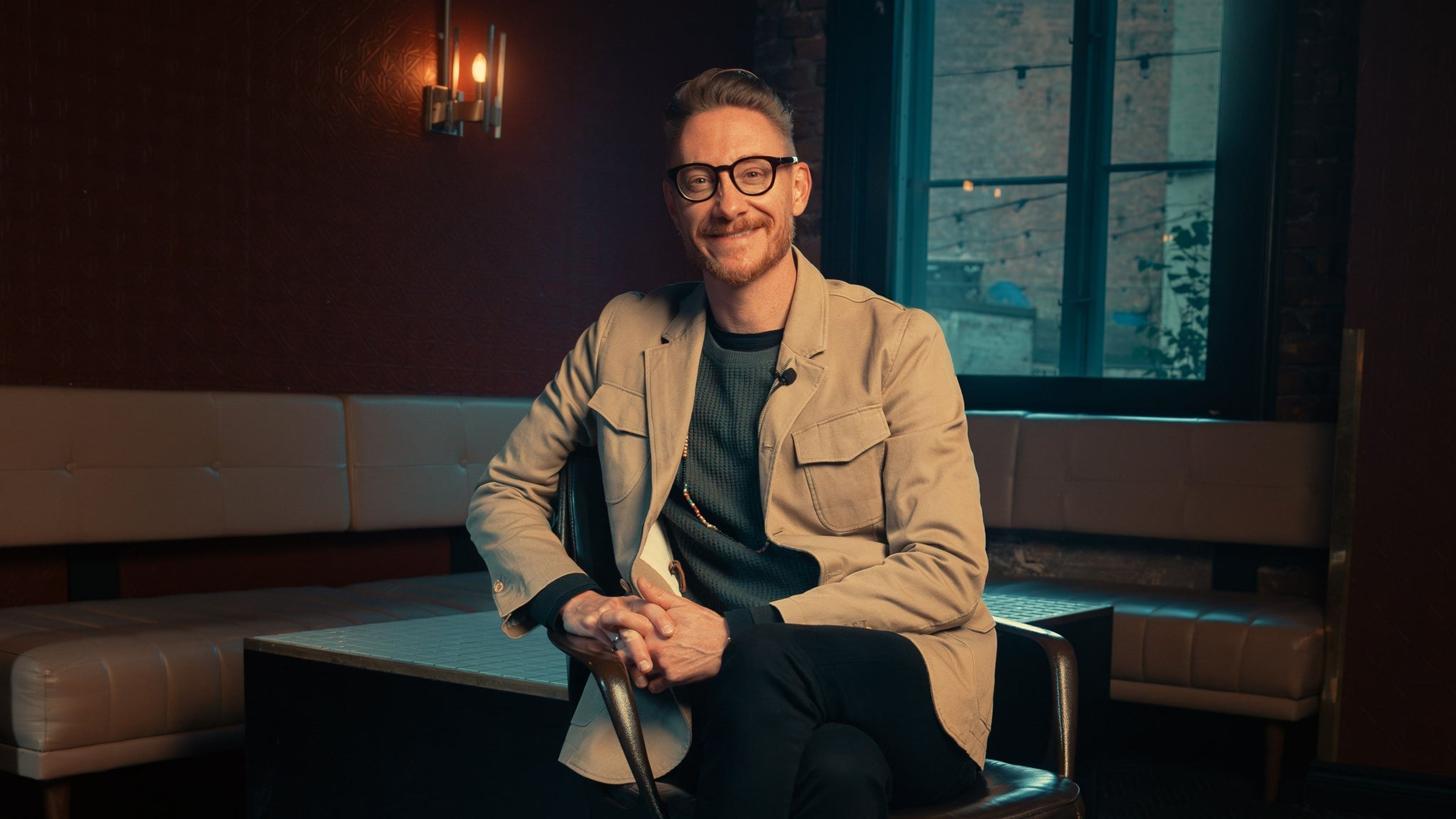 Promotional graphic for Adam Douglas