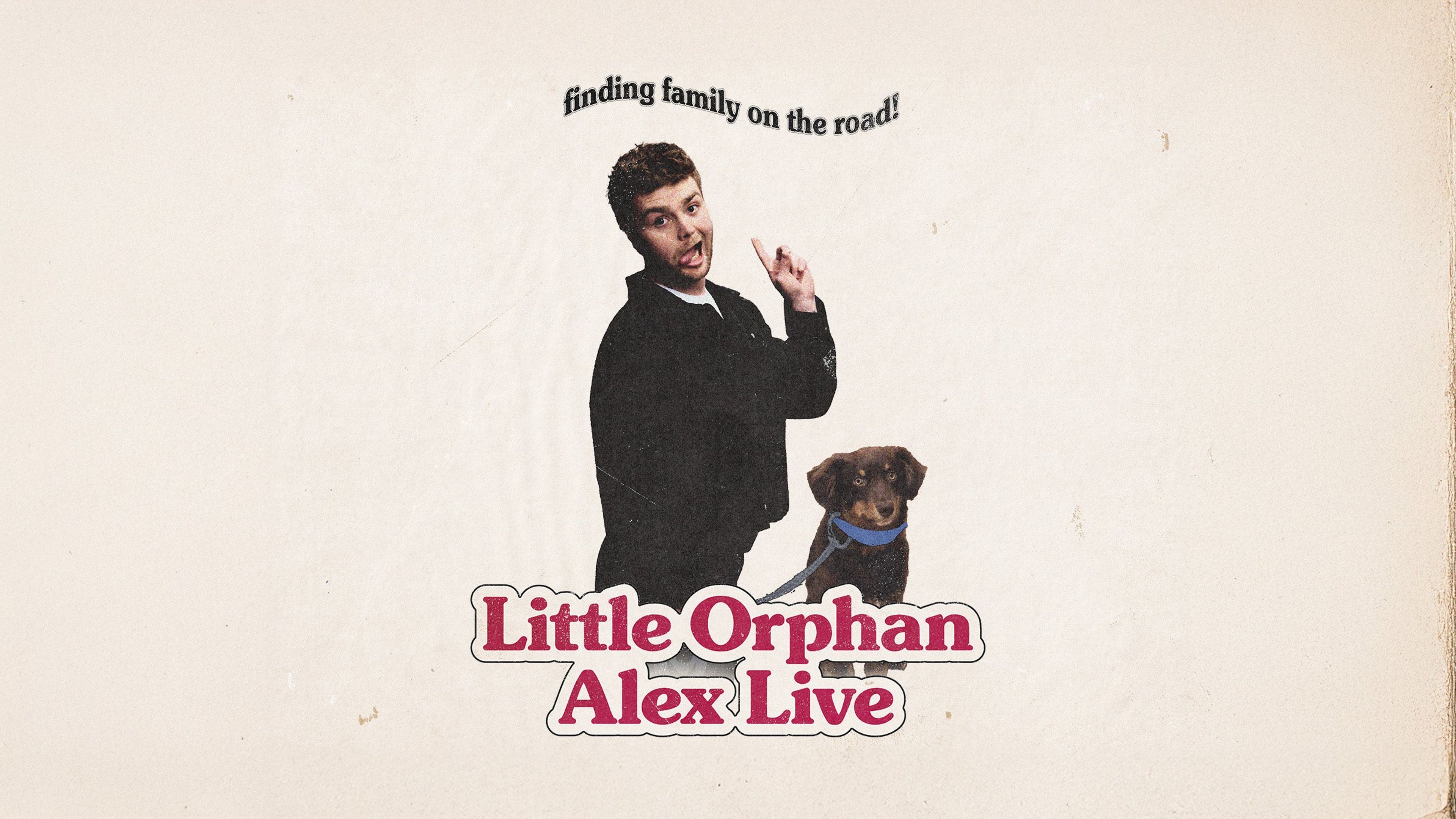 Promotional graphic for Alex Warren Presents: Little Orphan Alex Live
