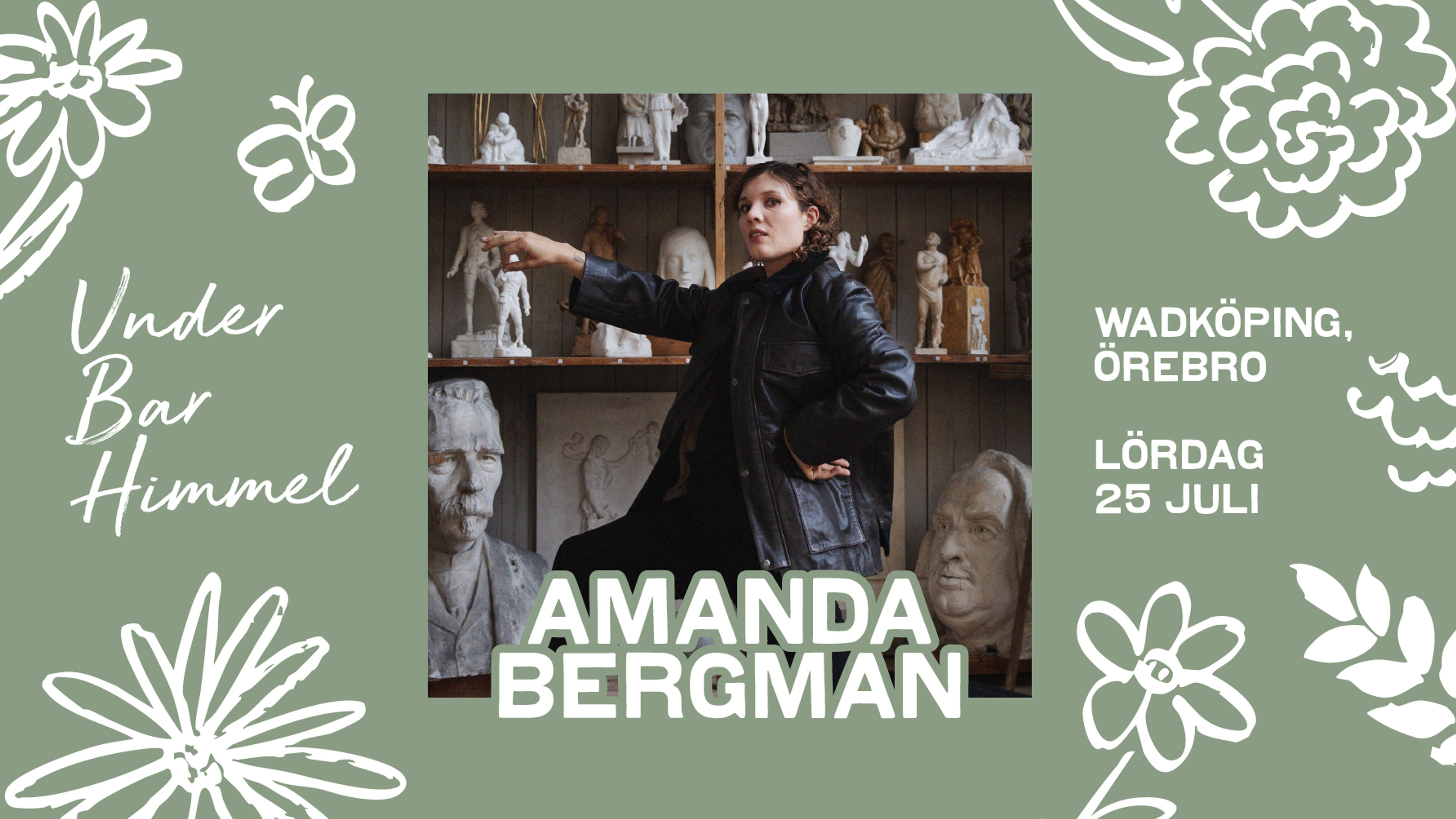 Promotional graphic for Amanda Bergman | Under Bar Himmel