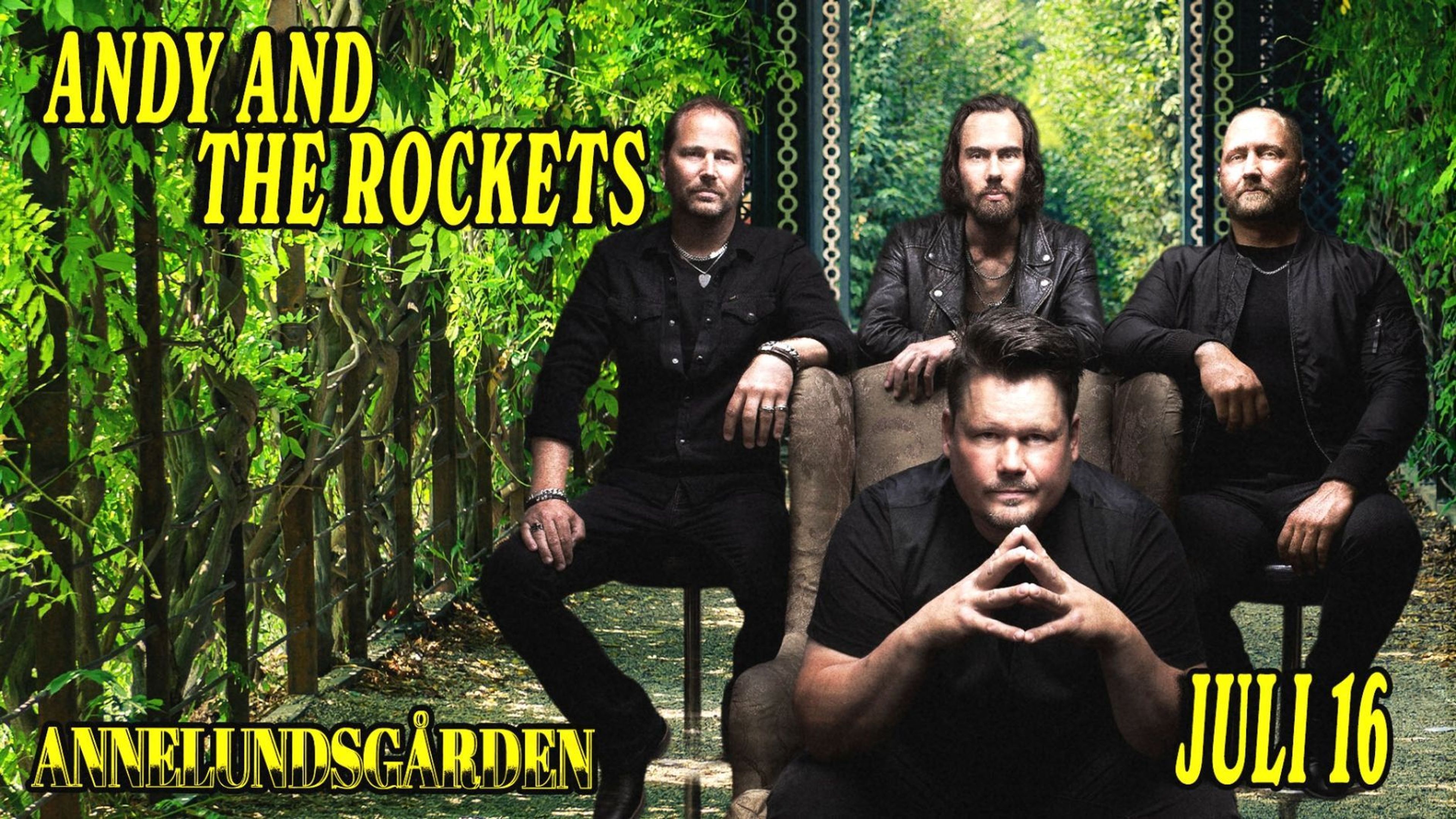 Promotional graphic for Andy & The Rockets