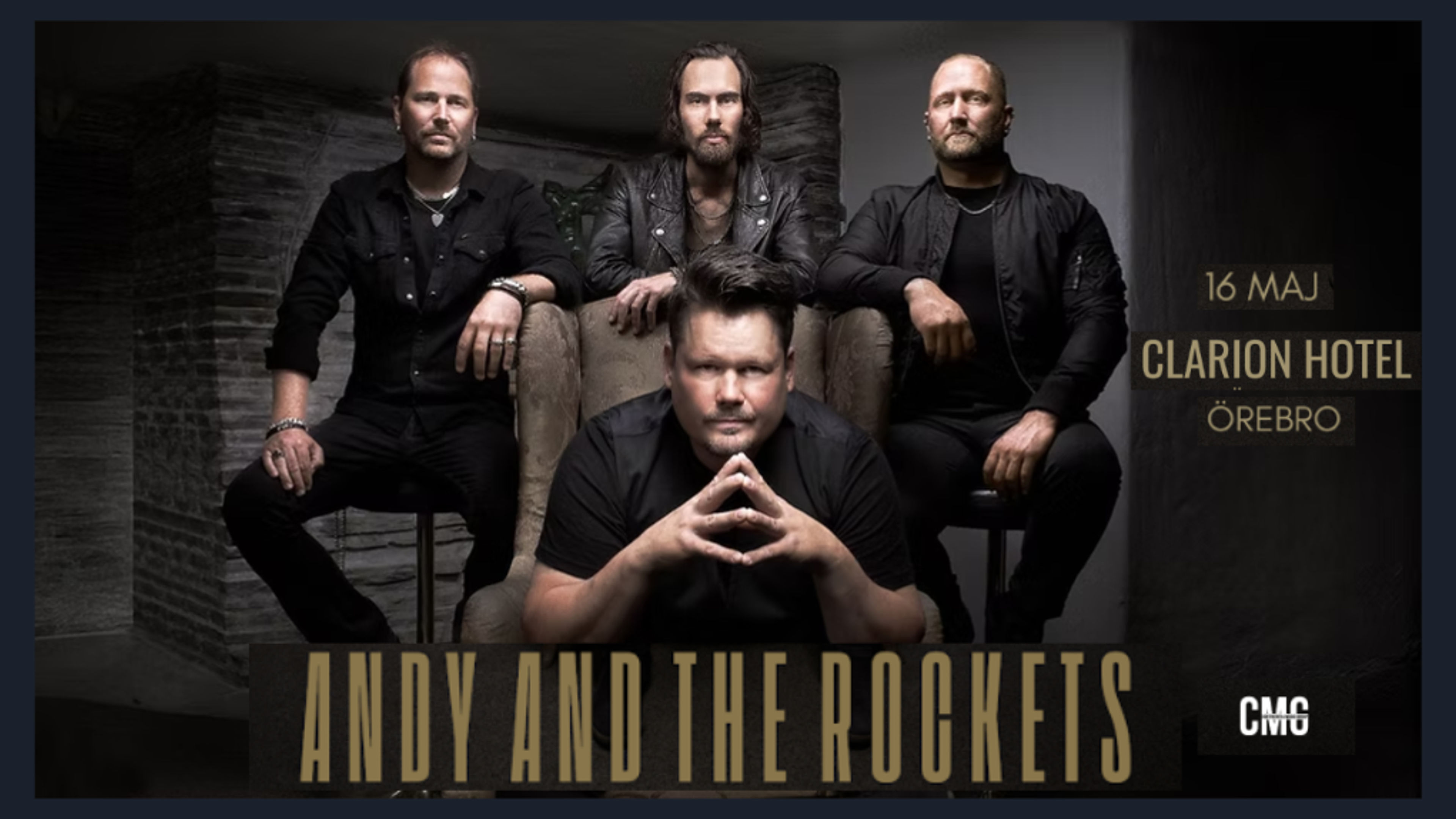 Promotional graphic for Andy and the Rockets 