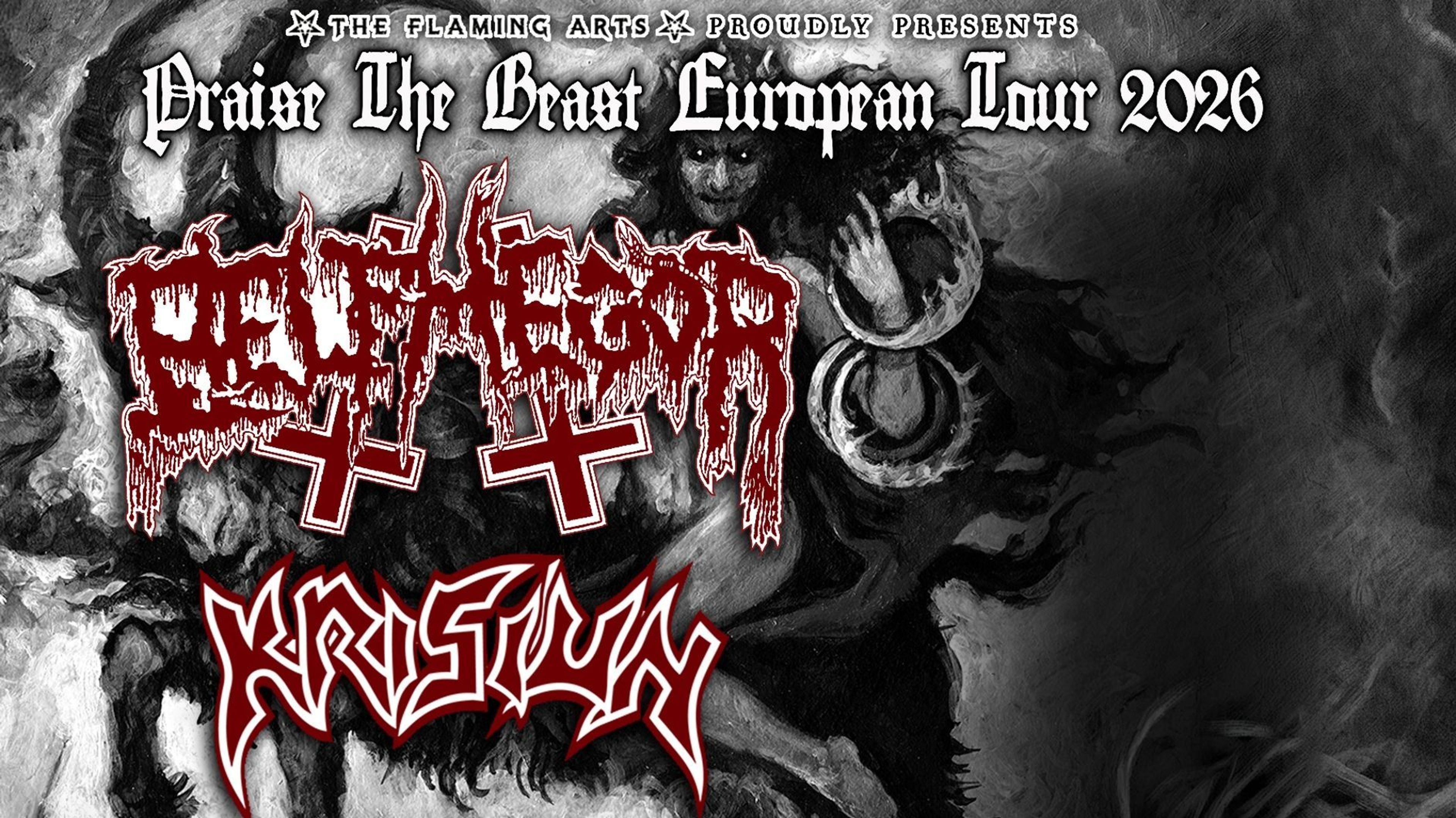 Promotional graphic for Belphegor (AT) + Support 