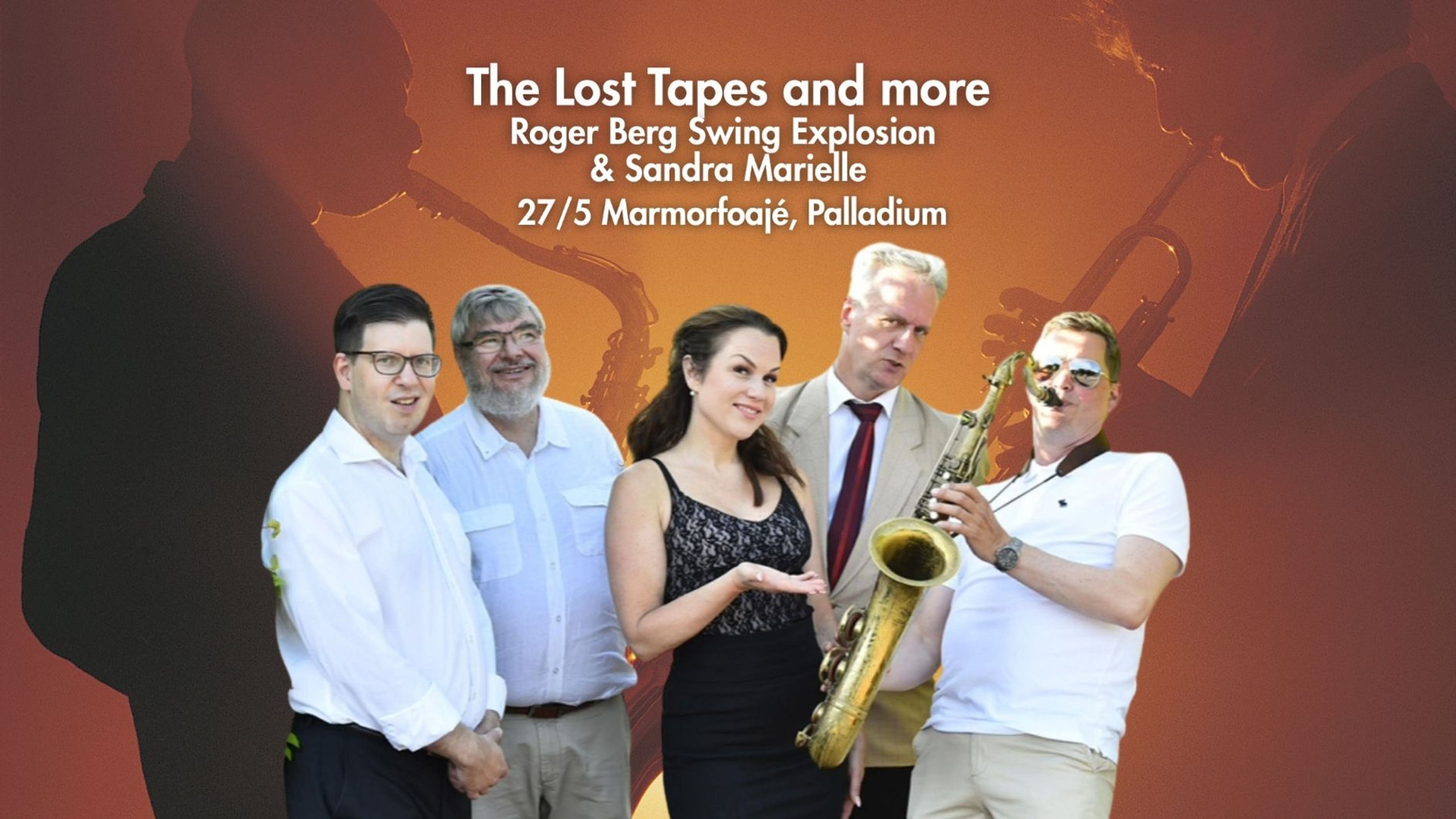 Promotional graphic for Billie Holliday’s Jazz Club -  Roger Berg Swing Explosion & Sandra Marielle