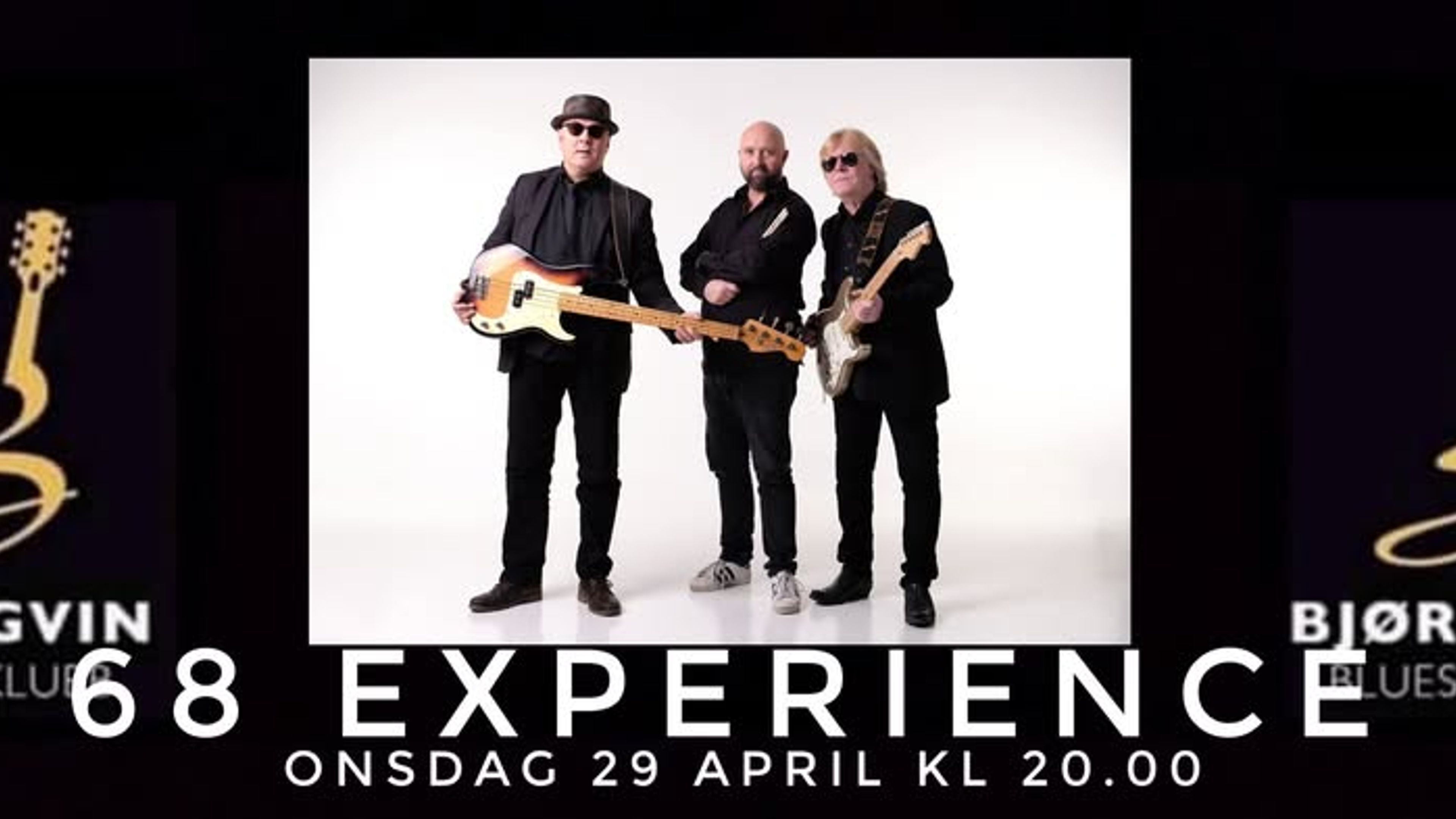 Promotional graphic for Bjørgvin Bluesklubb - 68 Experience