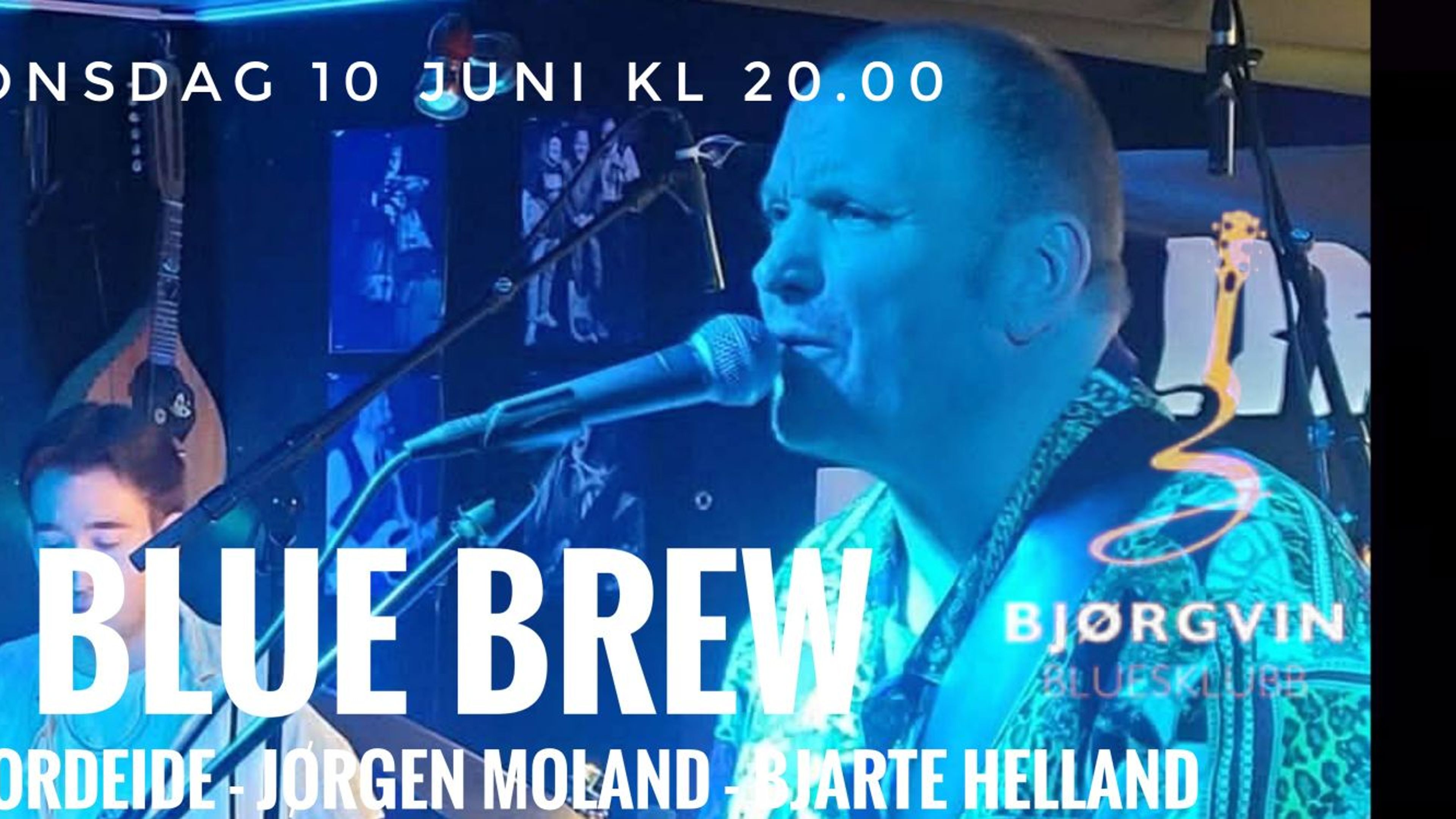 Promotional graphic for Blue Brew