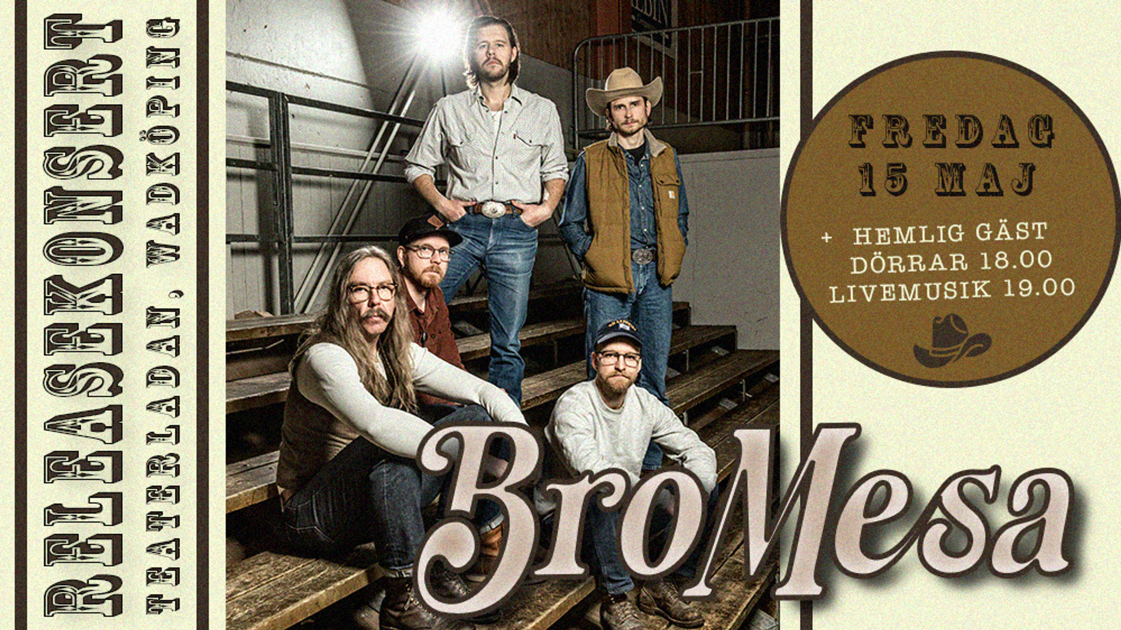 Promotional graphic for BroMesa Releasekonsert