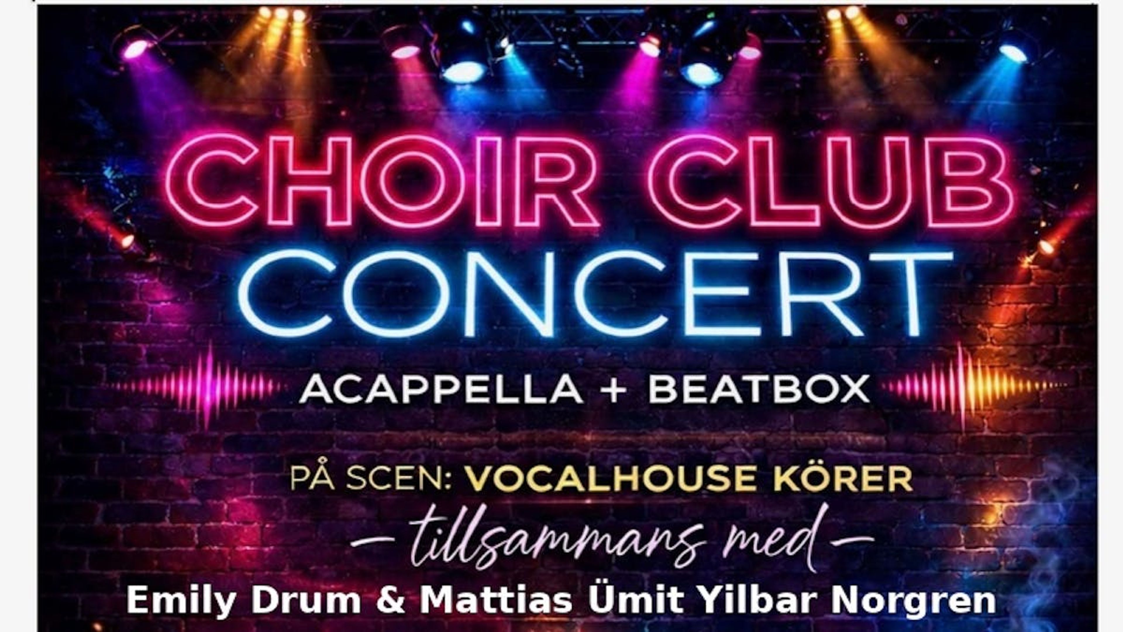 Promotional graphic for Choir Club Concert 