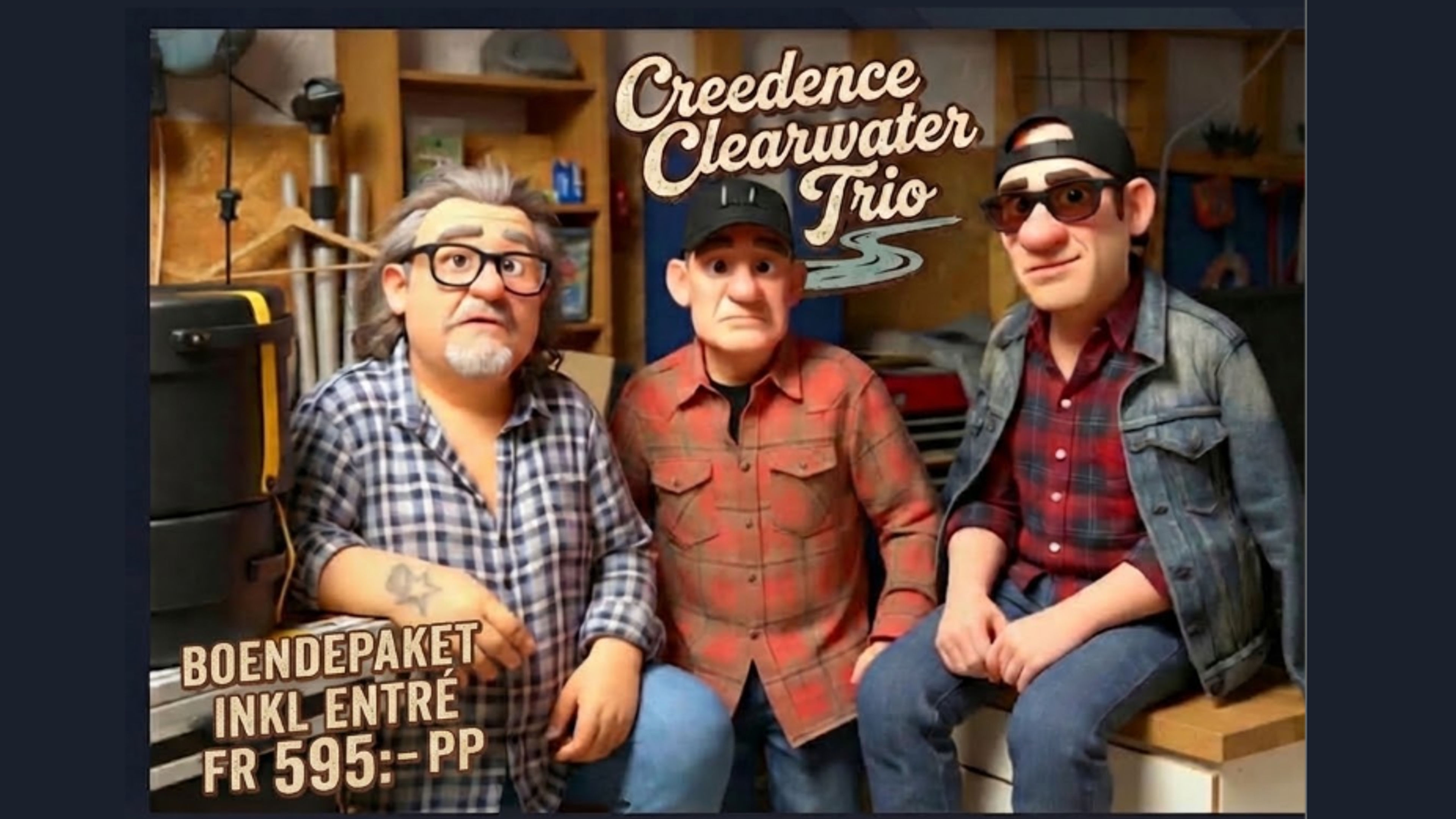 Promotional graphic for Creedence Clearwater Tribute 