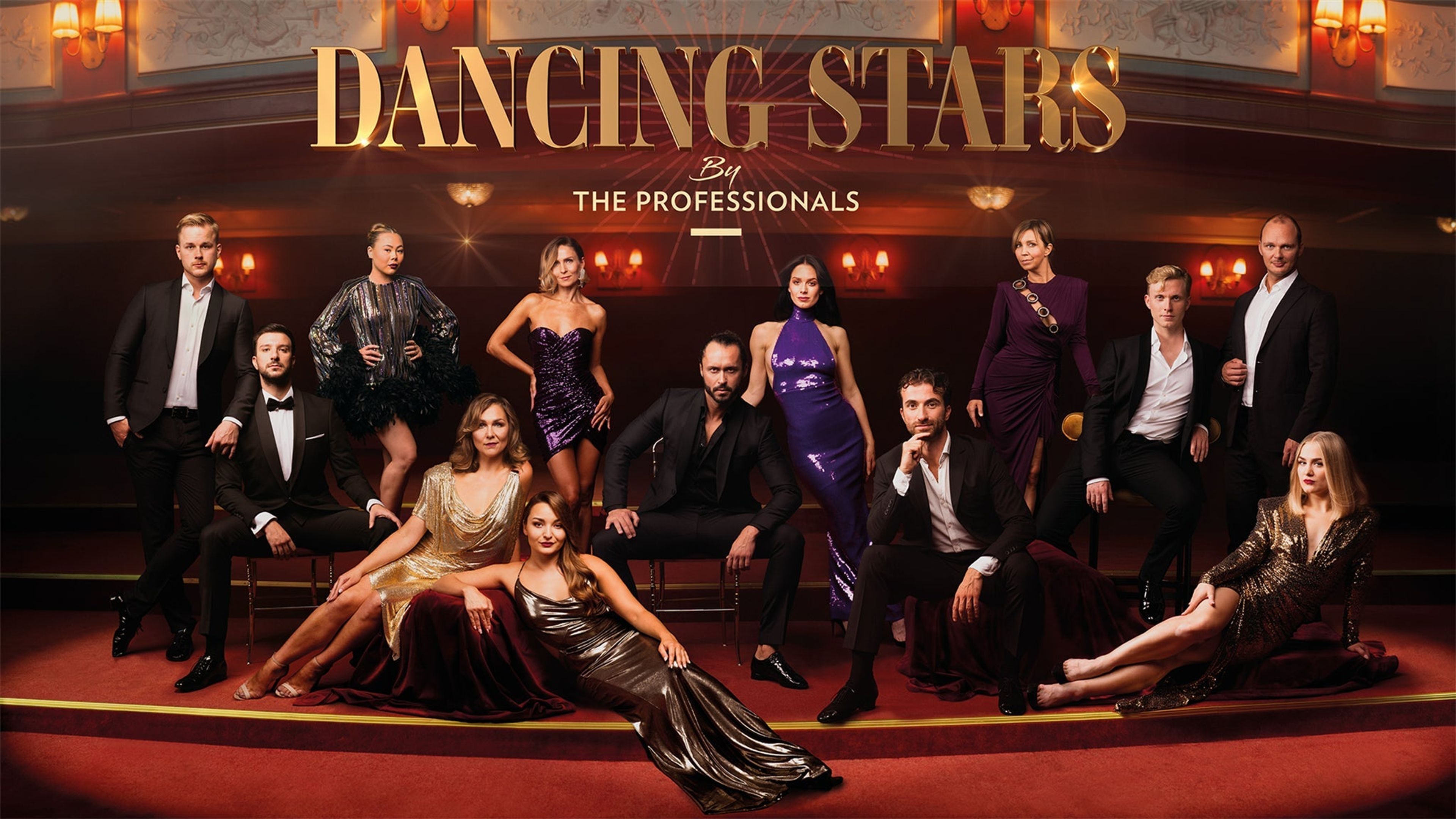 Promotional graphic for Dancing Stars by The Professionals – dansefenomenet på Norgesturné!