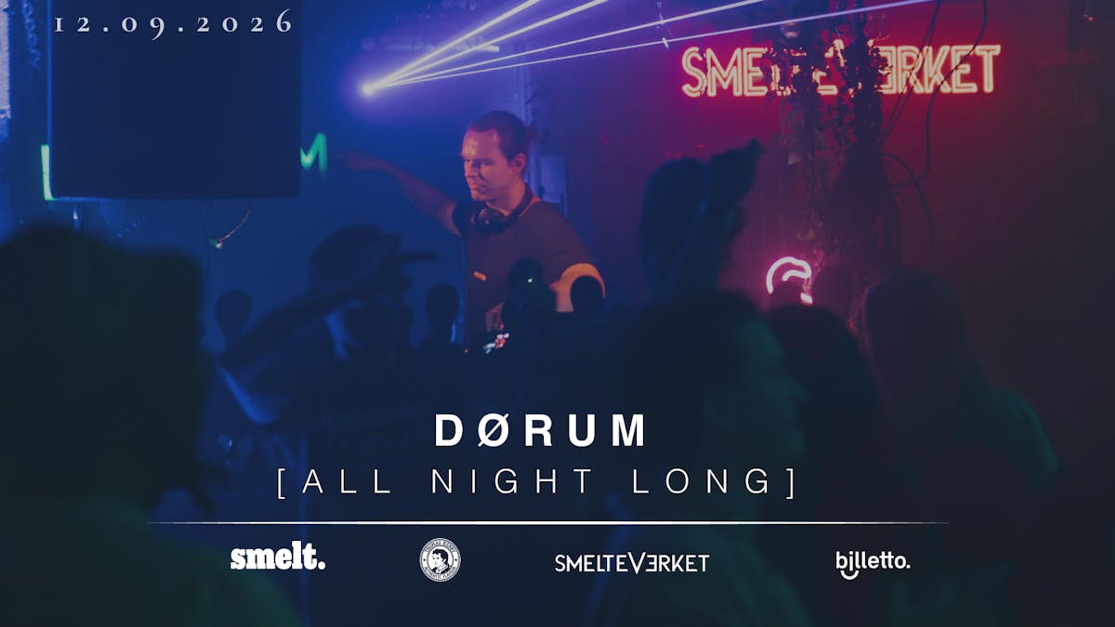 Promotiv grafikk for DØRUM [all night long]