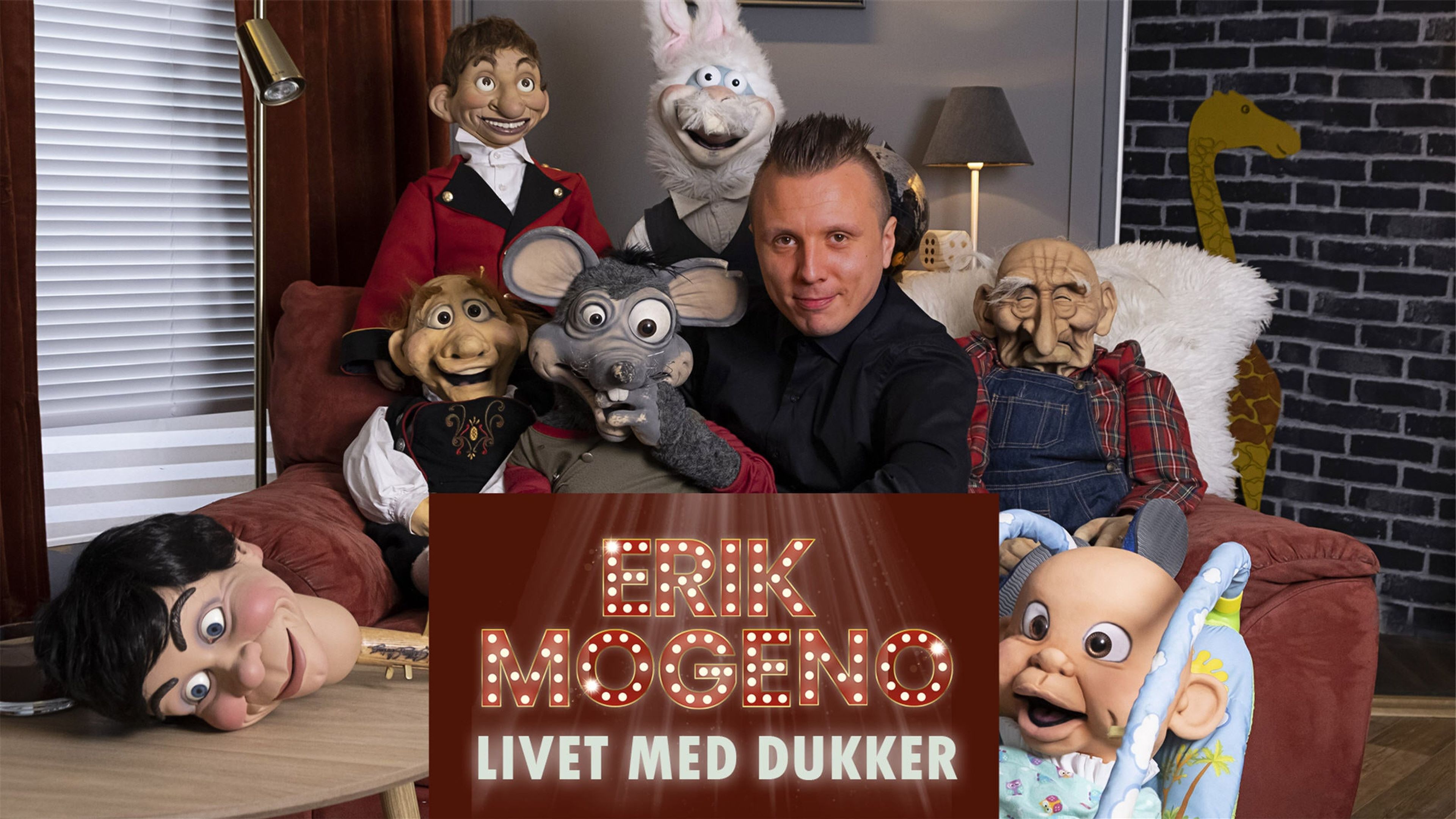Promotiv grafikk for Erik Mogeno - Livet med dukker