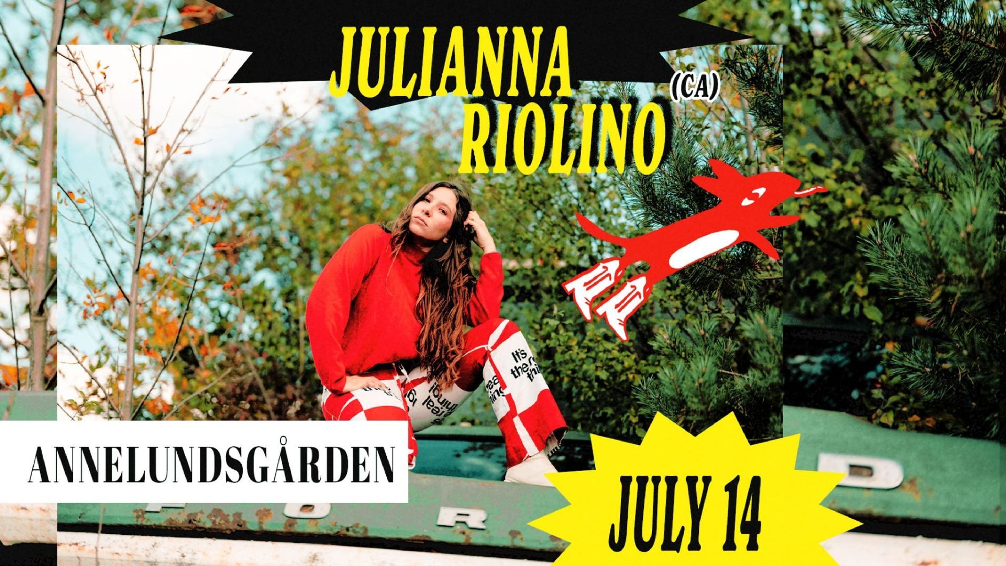 Promotional graphic for Flatlands pres. Julianna Riolino (CAN)