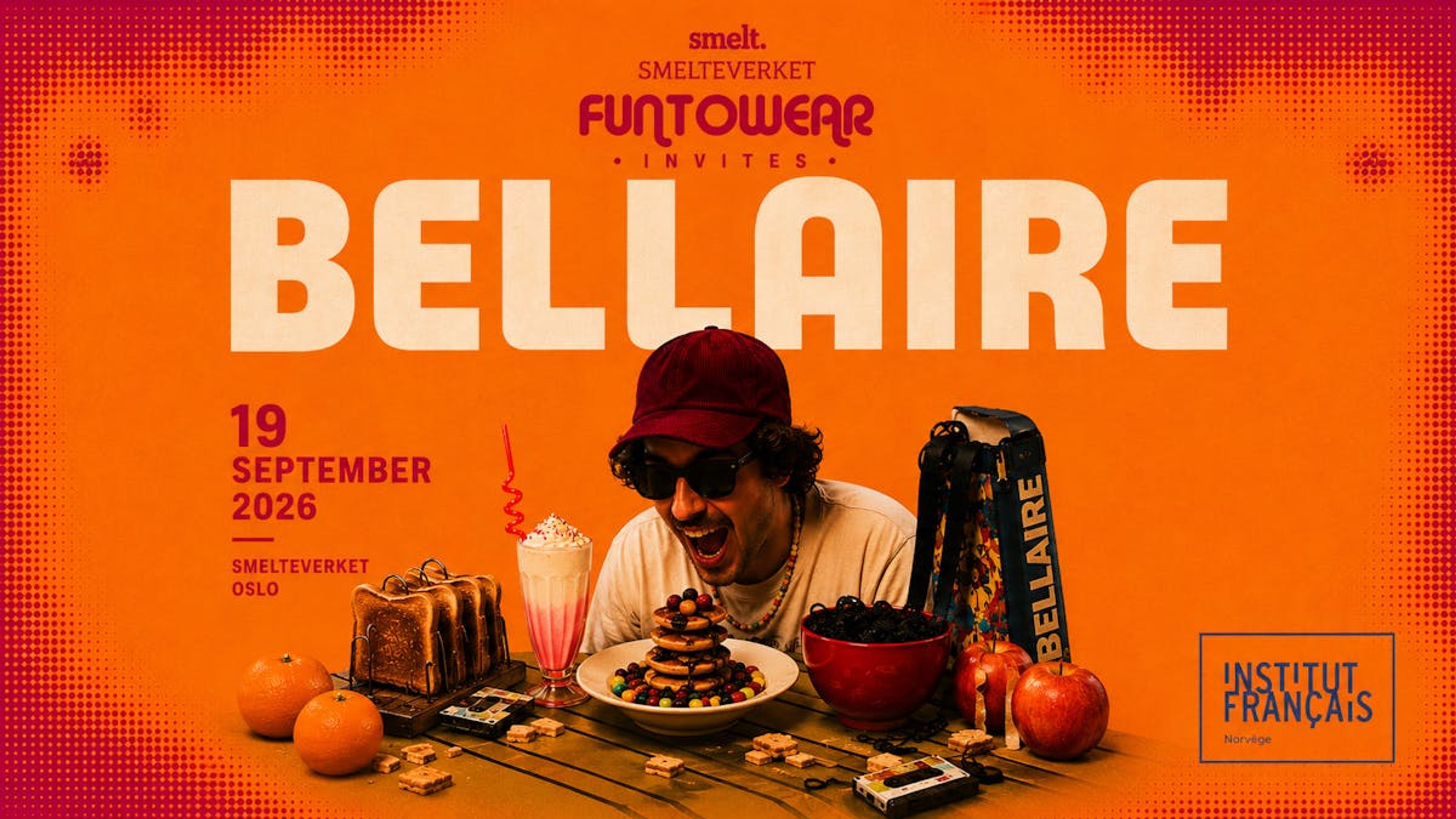Promotiv grafikk for  FUN TO WEAR invites BELLAIRE 