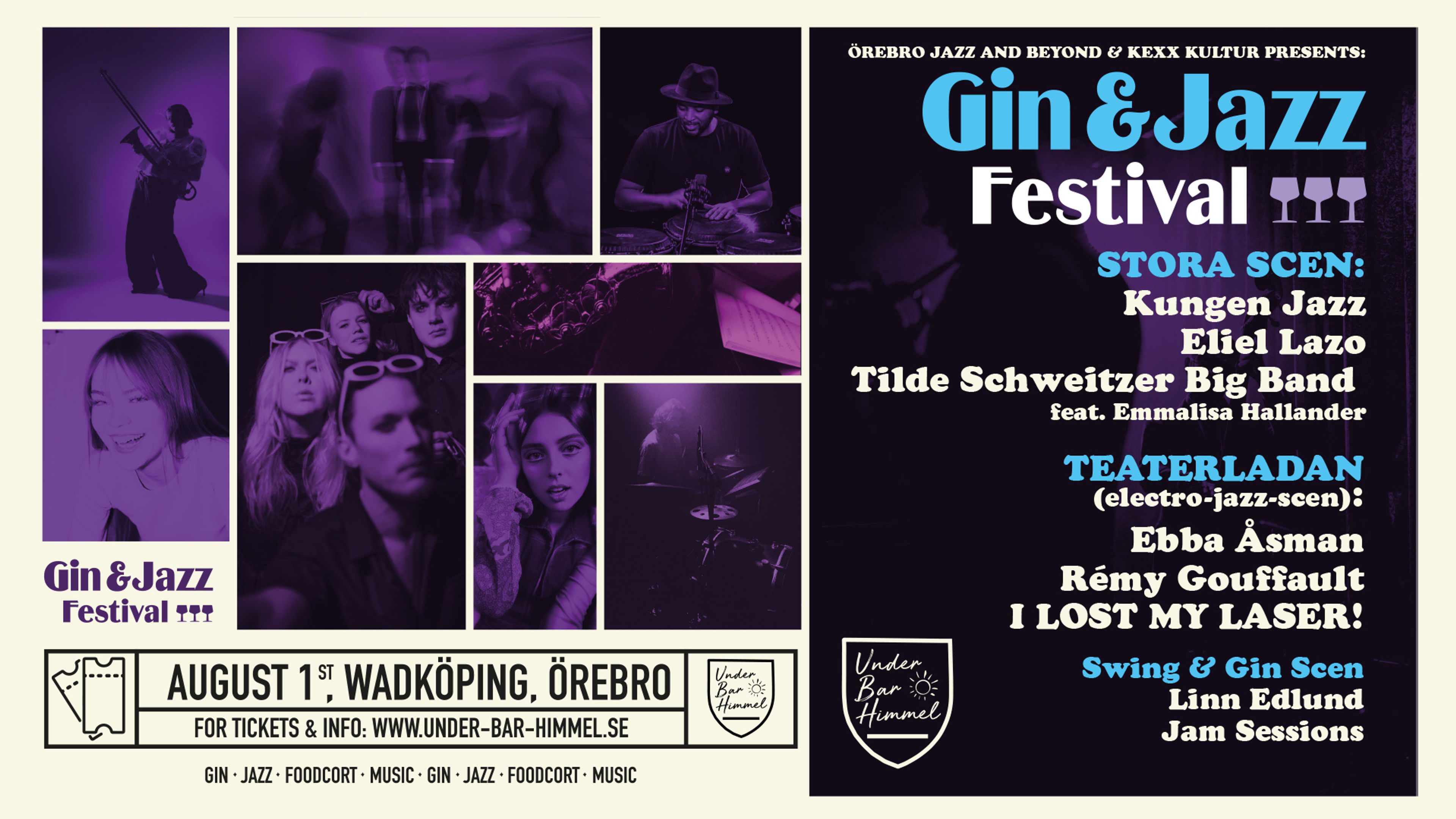 Promotional graphic for Gin & Jazz Festival 2026