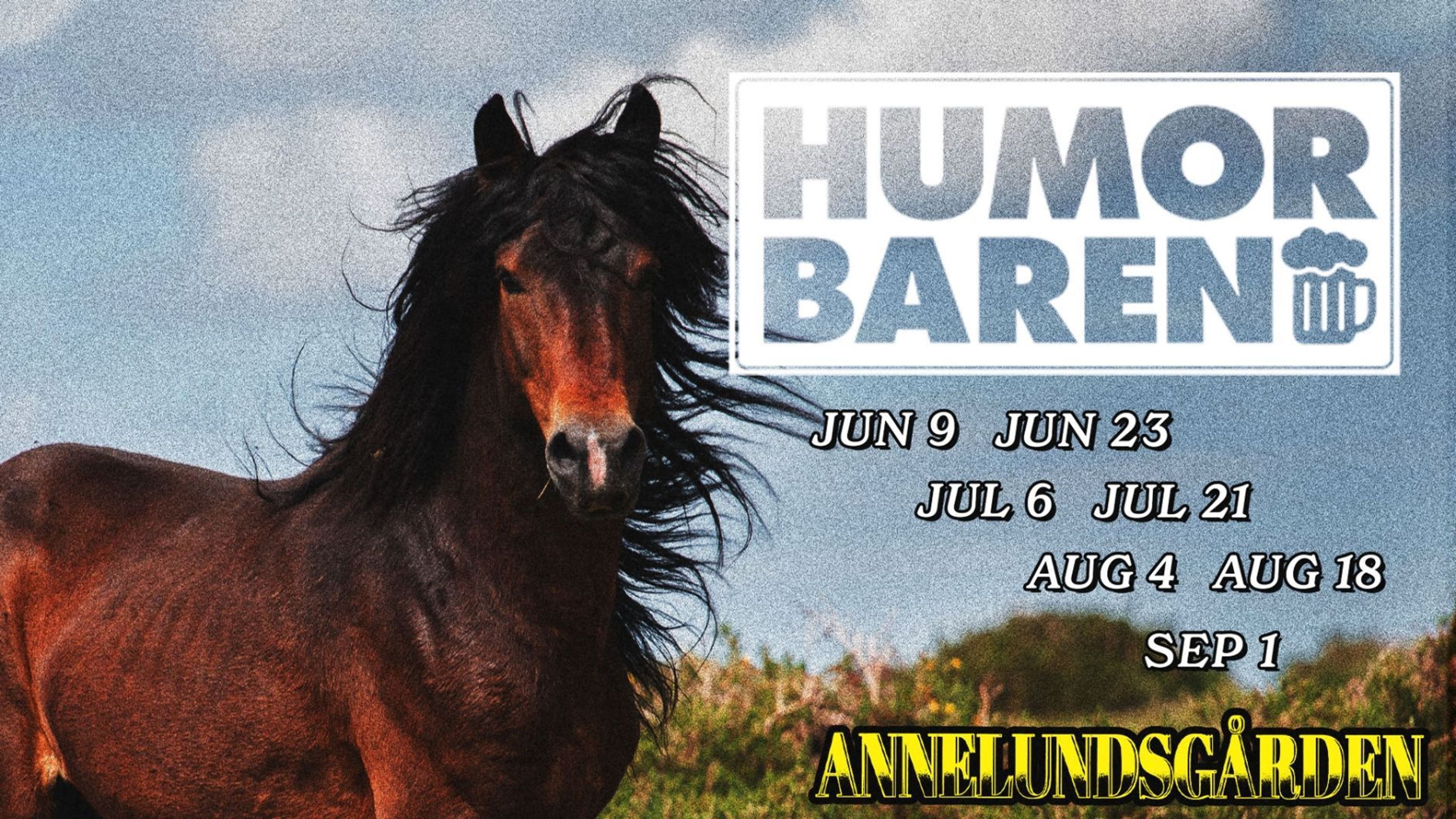 Promotional graphic for Humorbaren