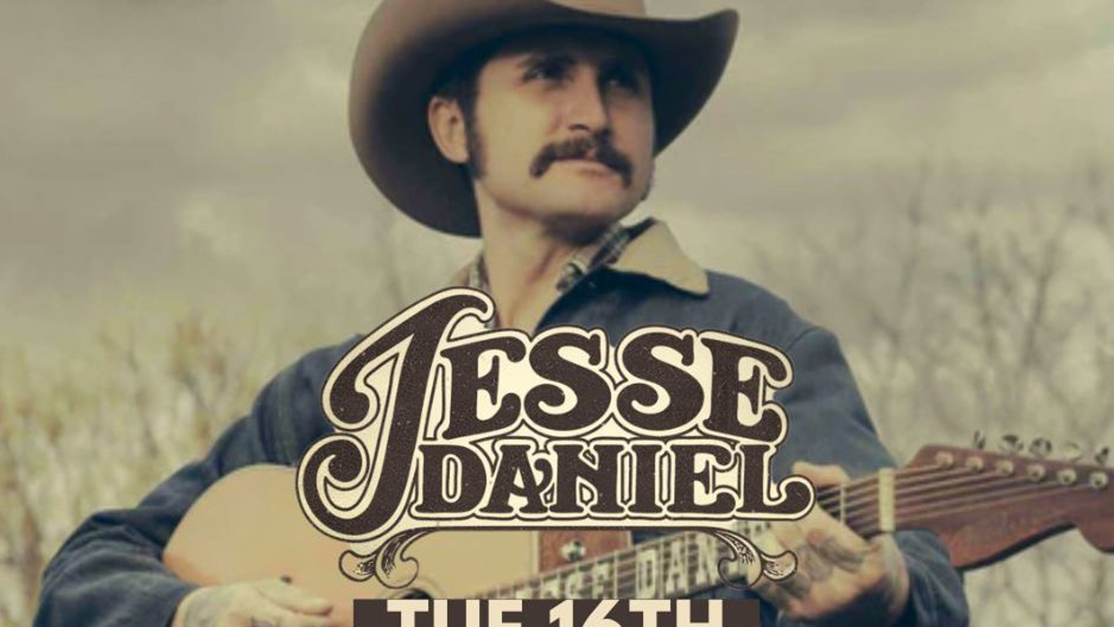 Promotional graphic for Jesse Daniel till Babel