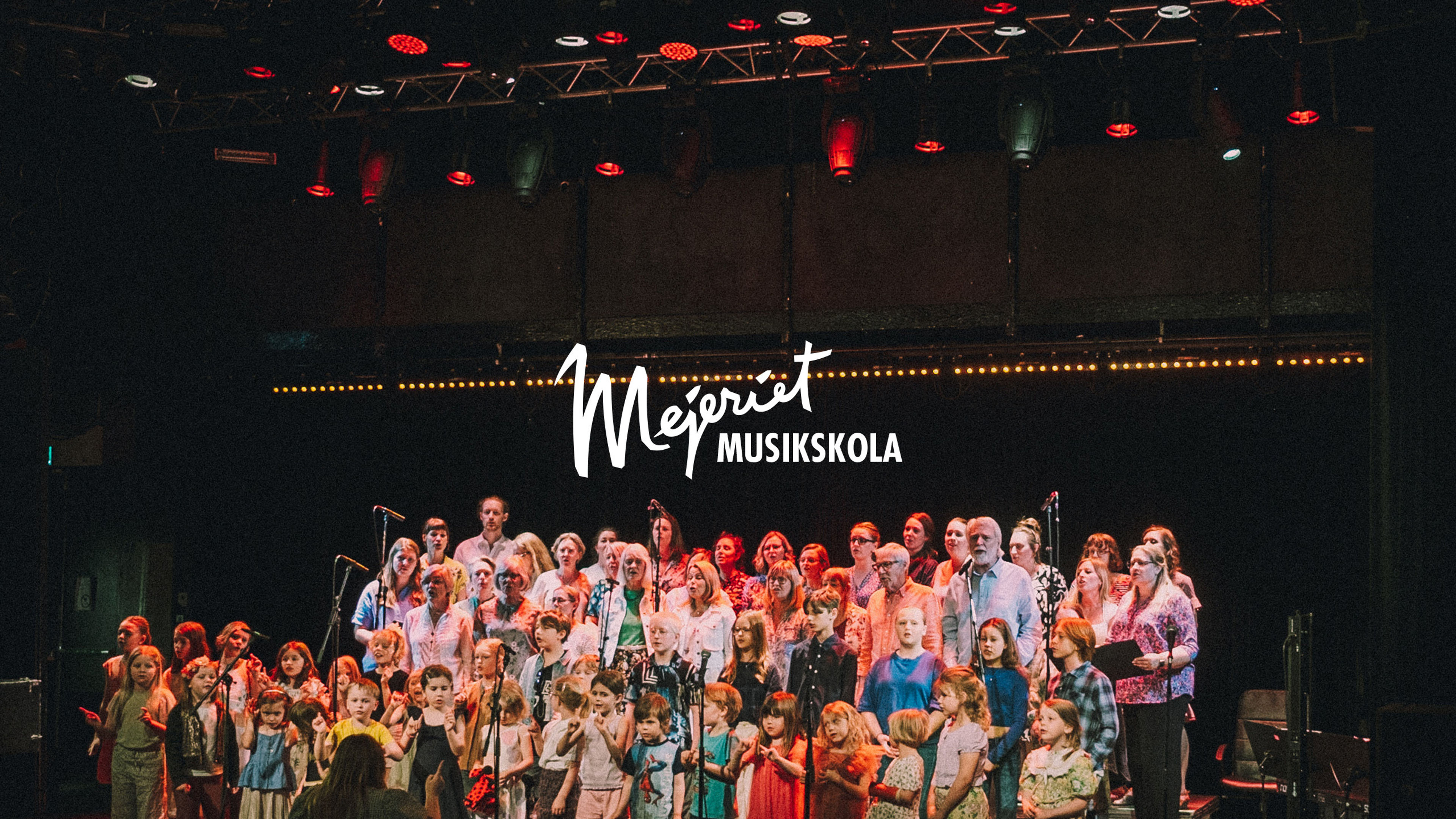 Promotional graphic for Körkonsert med Mejeriets Musikskola