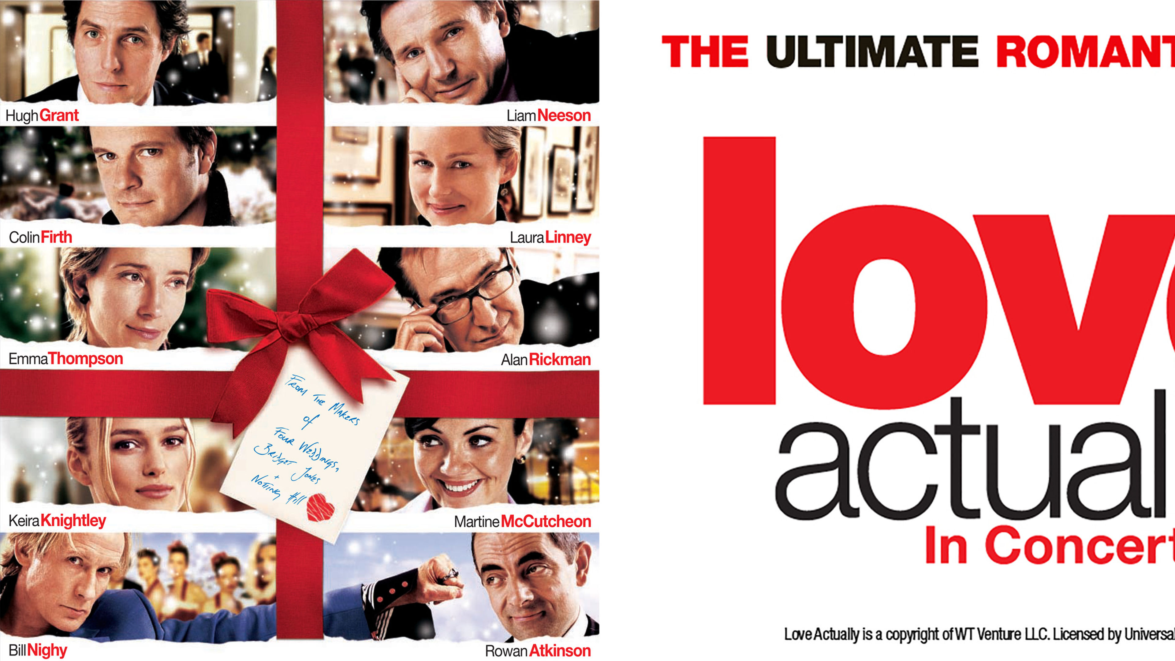 Promotional graphic for Love Actually™ in Concert - med Stockholm Concert Orchestra live