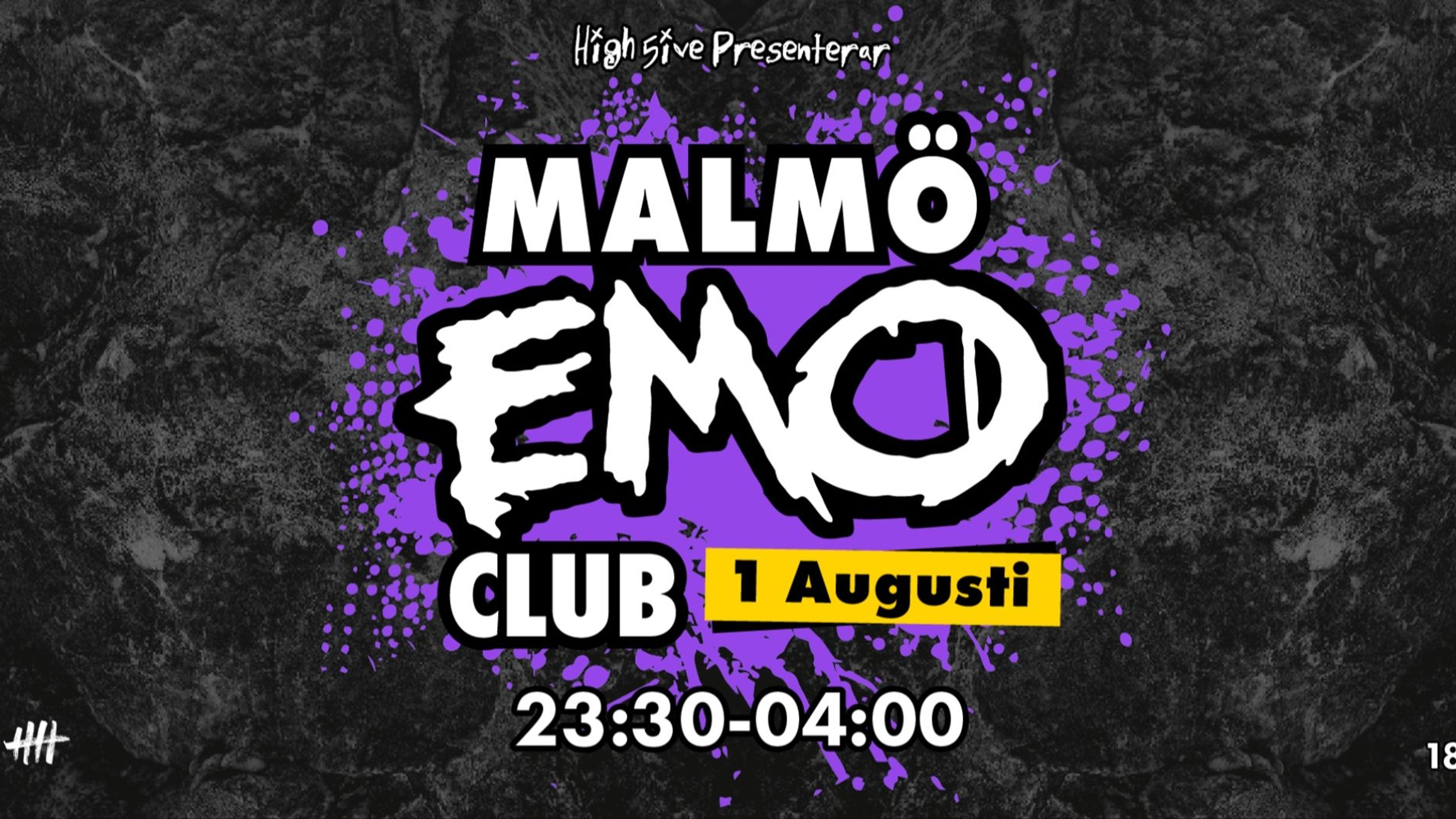 Promotional graphic for Malmö Emo Club