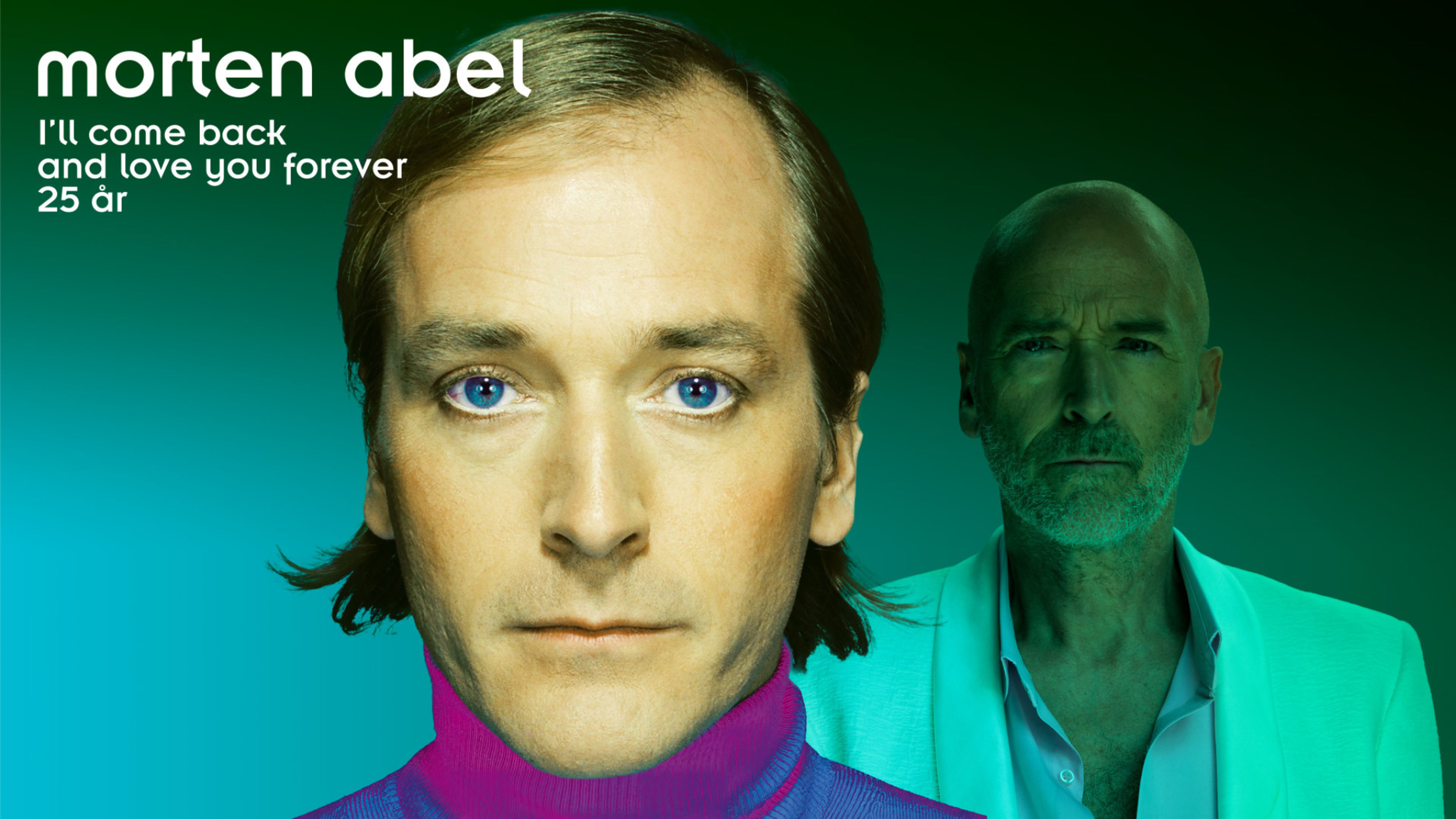 Promotional graphic for Morten Abel