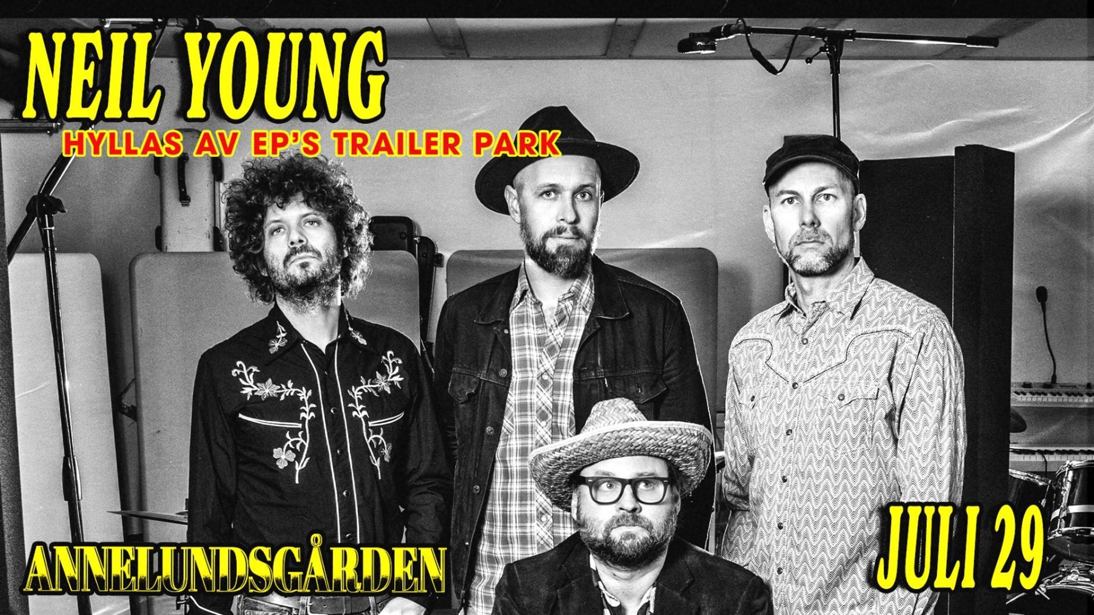 Promotional graphic for Neil Young Tribute by EP's Trailer Park