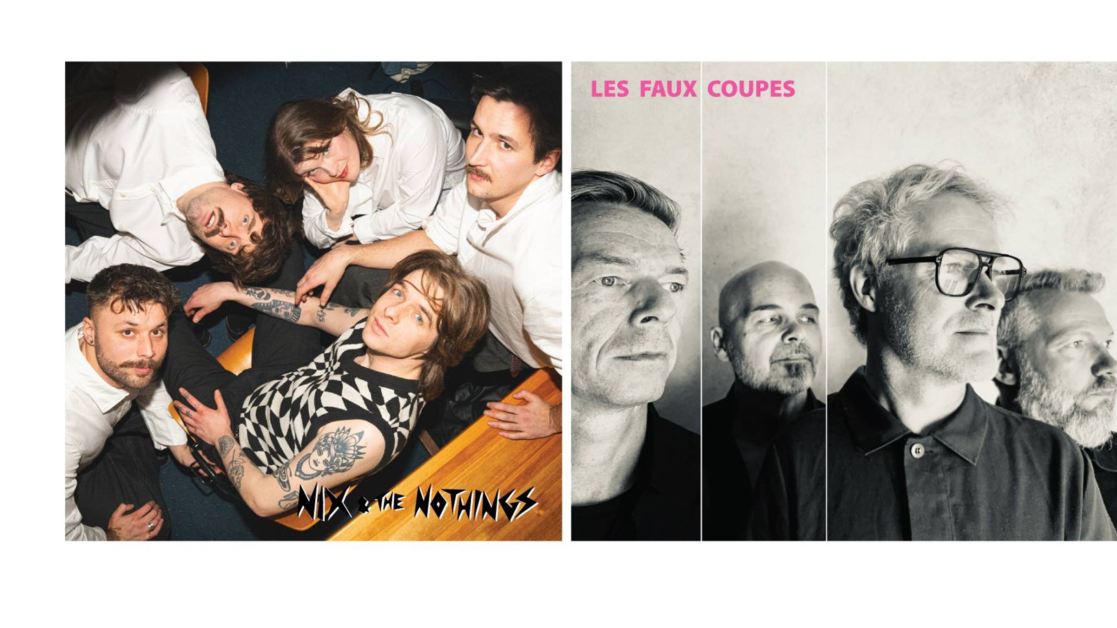 Promotiv grafikk for Nix & The Nothings // Les Faux Coupes