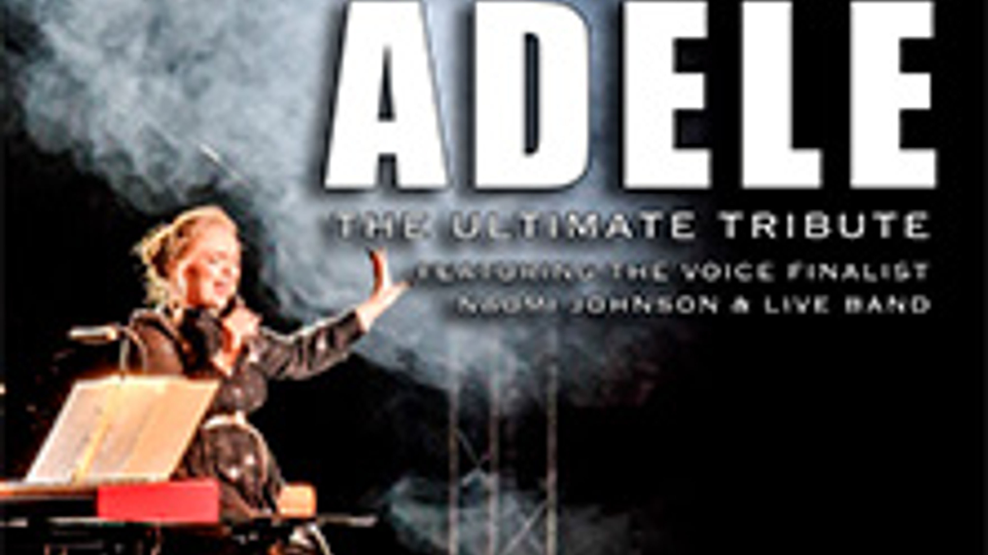 Promotional graphic for One Night Of Adele - The Ultimate Tribute