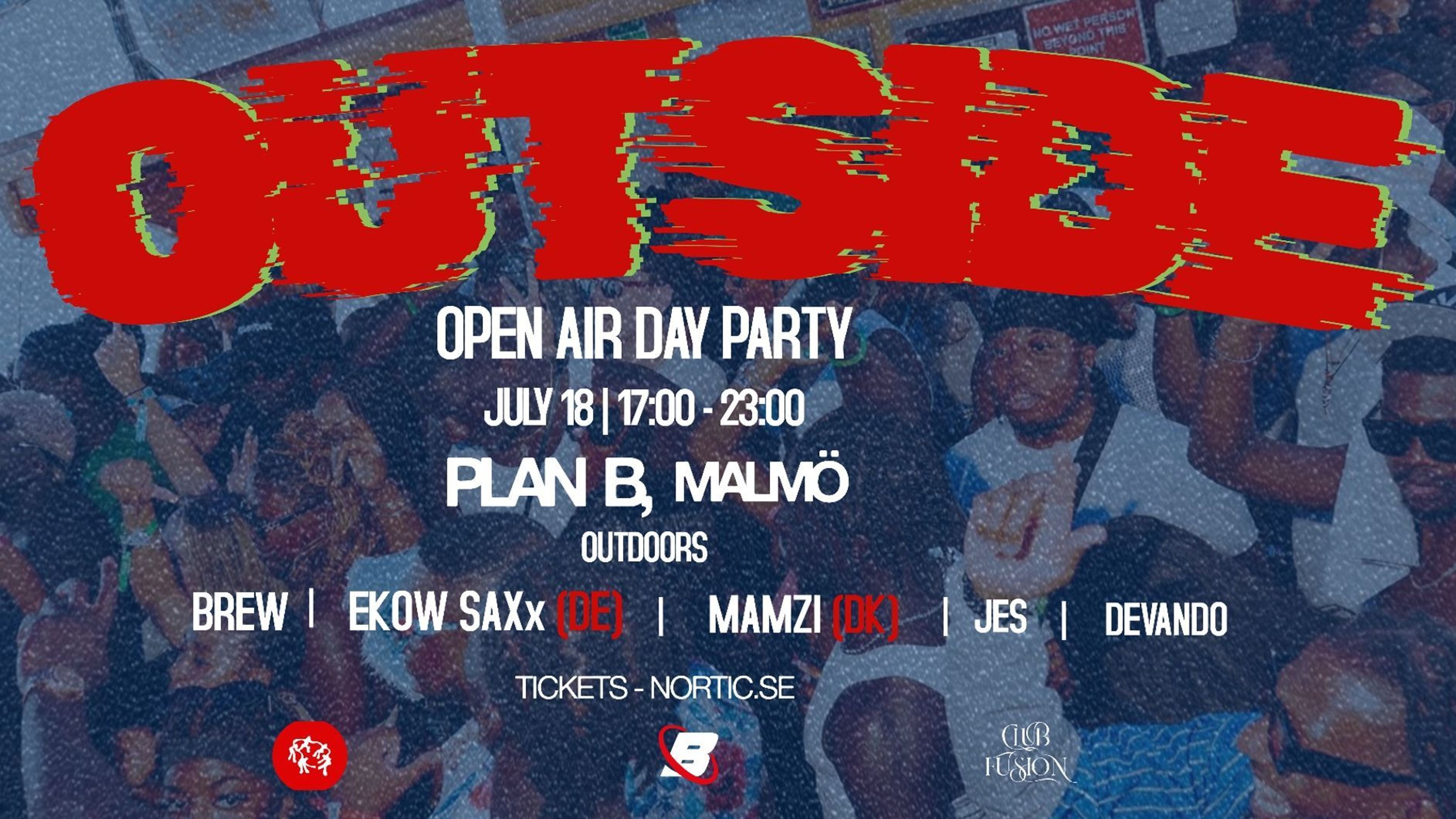 Promotional graphic for OUTSIDE | Open Air Day Party