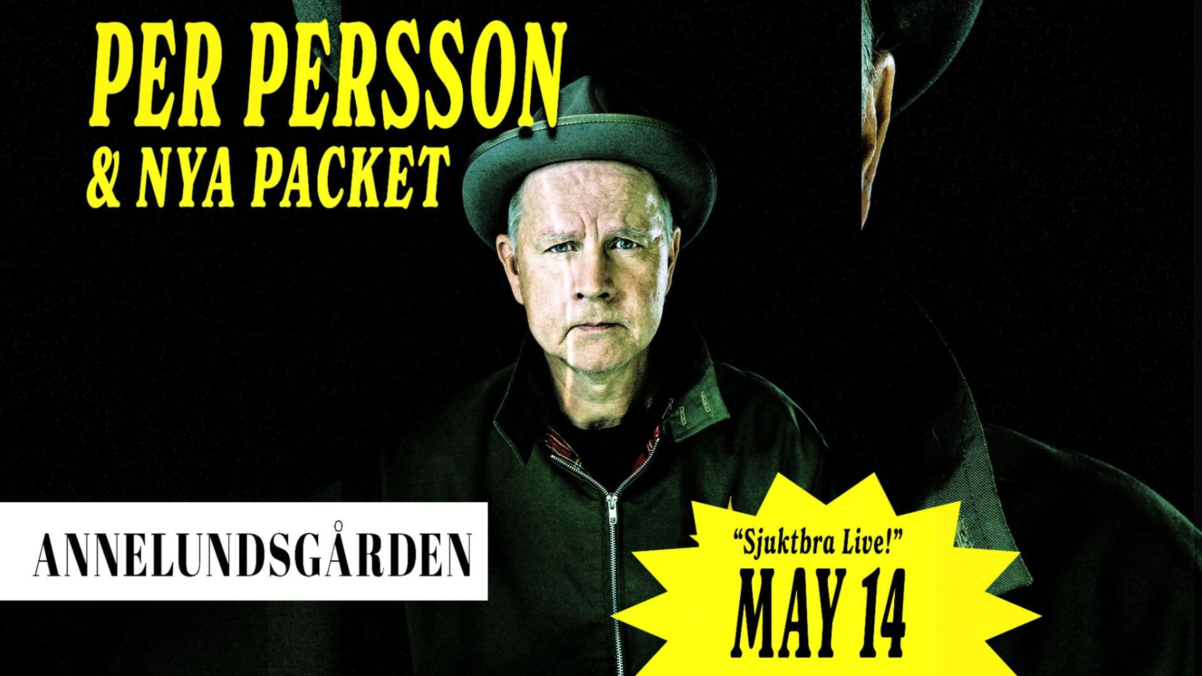 Promotional graphic for Per Persson & Nya Packet | Annelundsgården