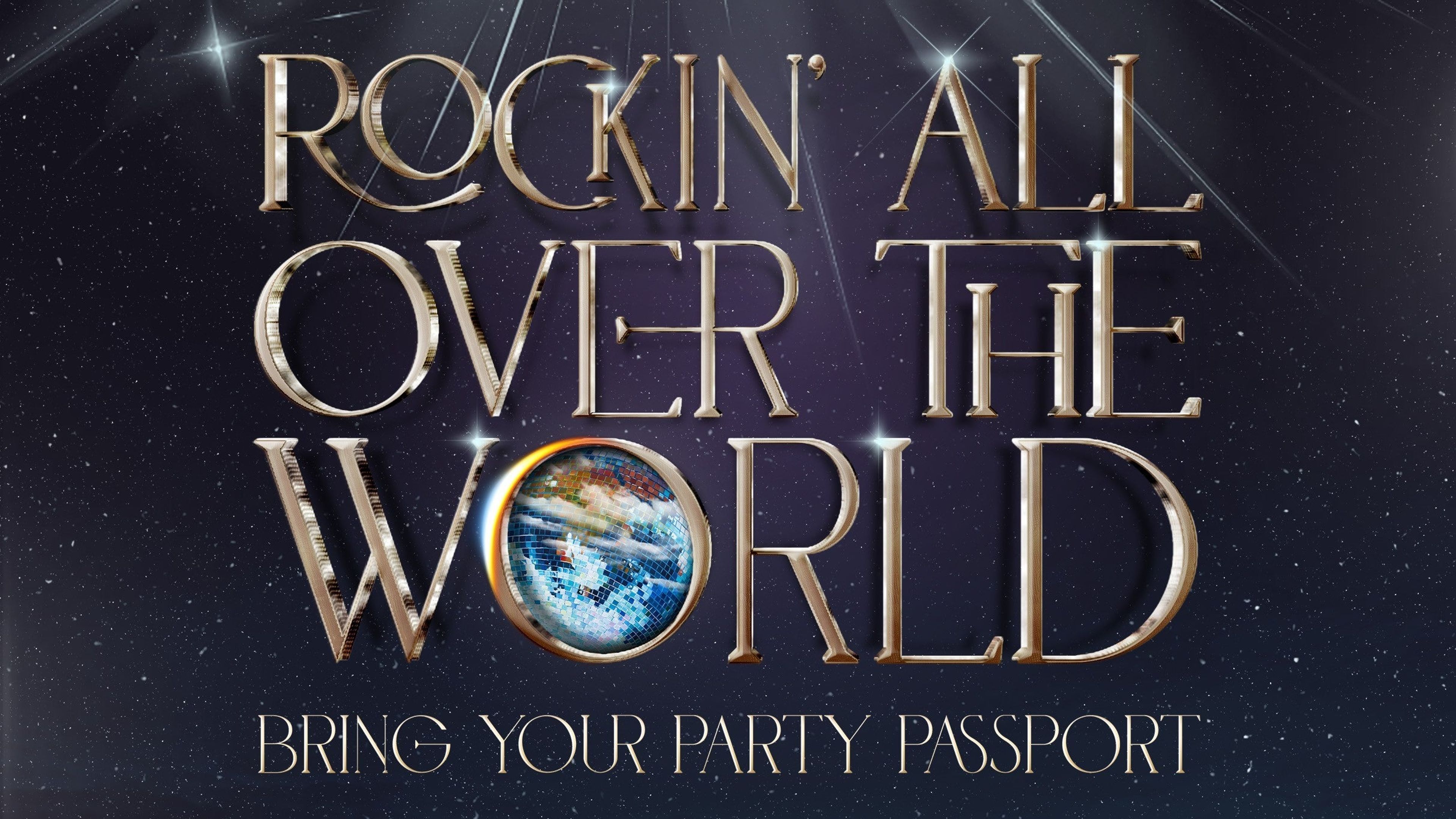 Promotional graphic for Rockin’ all over the World