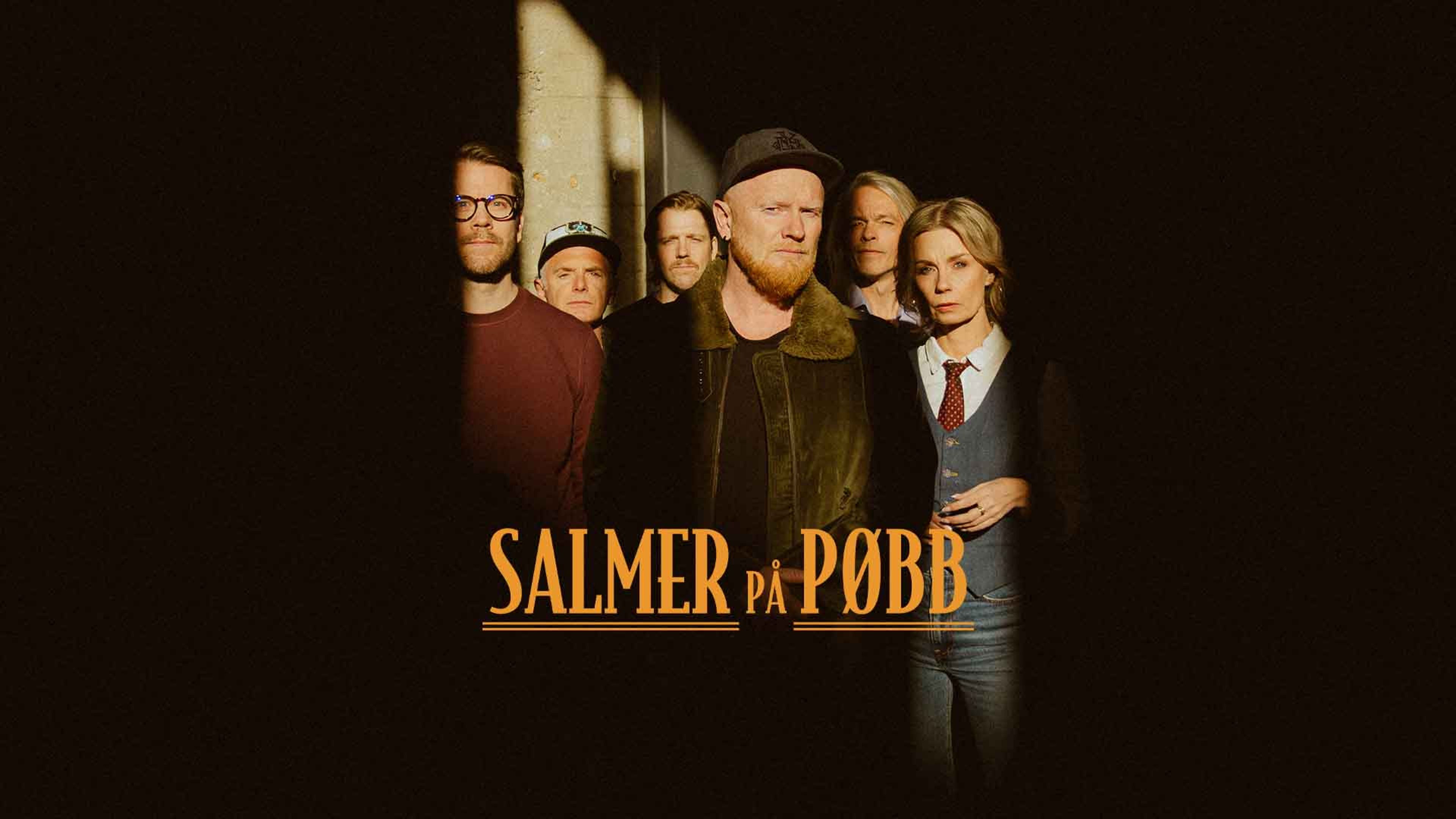 Promotional graphic for Salmer på pøbb - Lewi Bergrud & Thor-Erik Fjellvang – med band