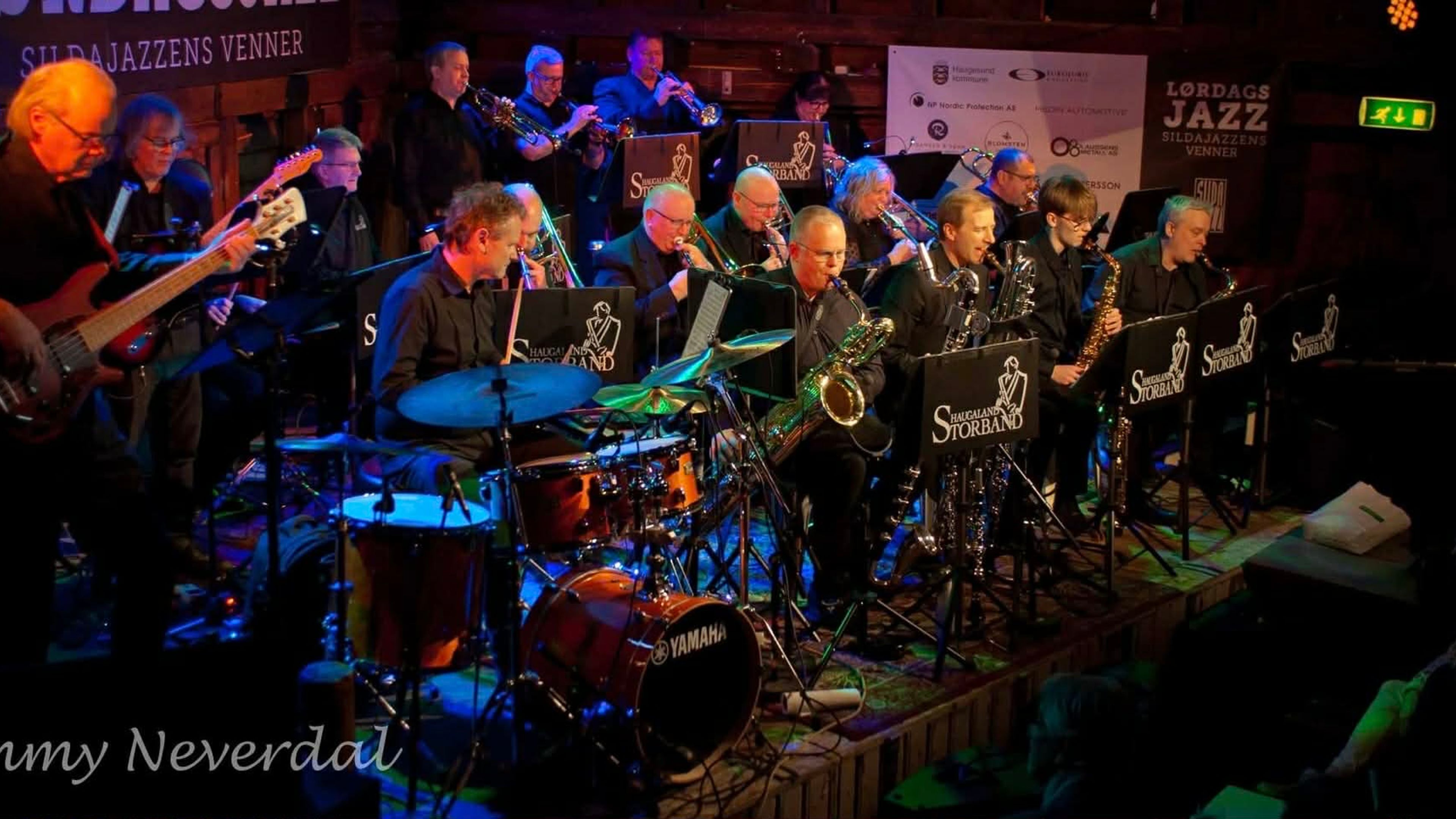 Promotional graphic for Sildajazz : Haugaland Storband med unge talenter