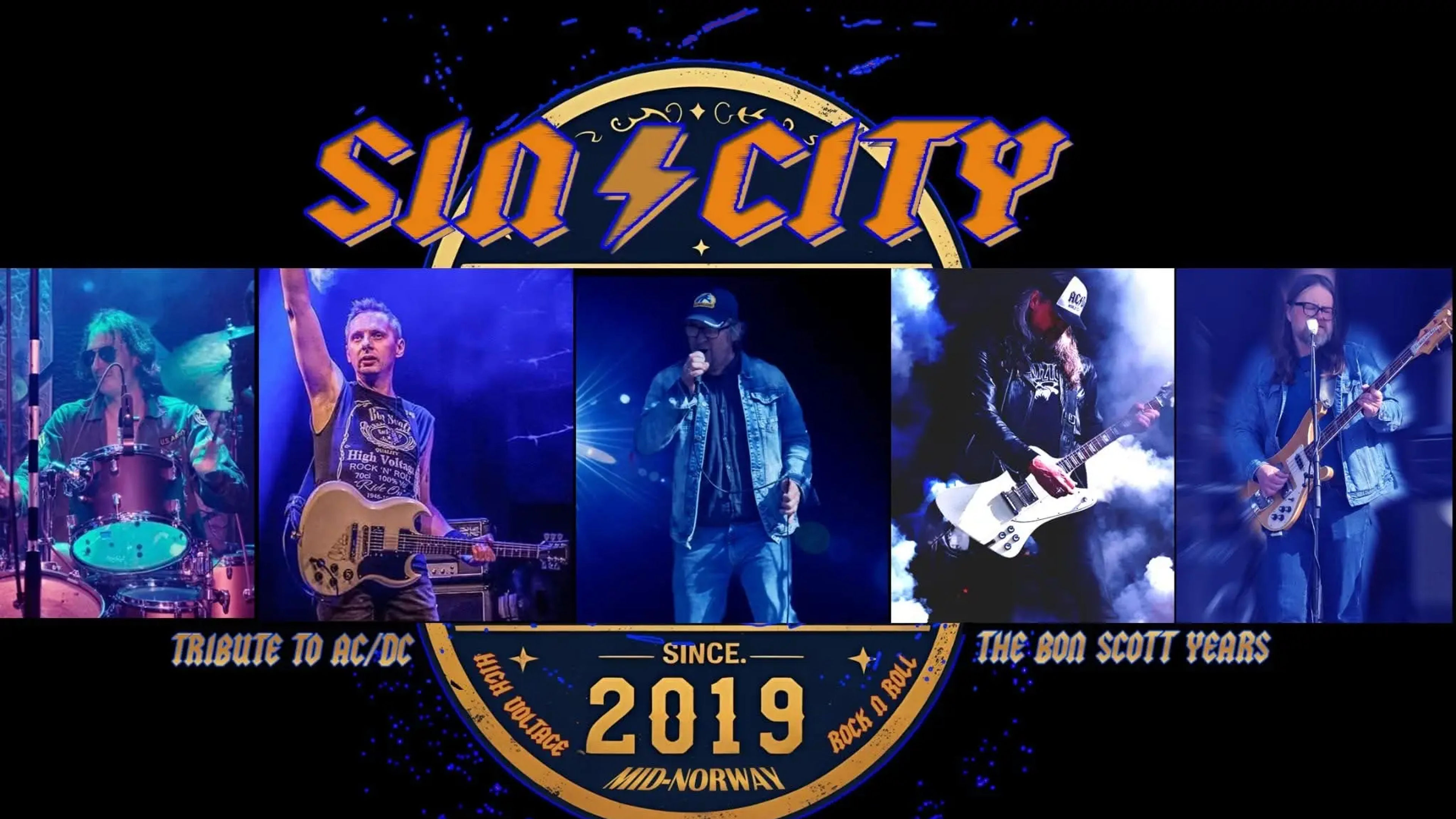 Promotiv grafikk for Sin City - Tribute to AC/DC (the Bon Scott years)