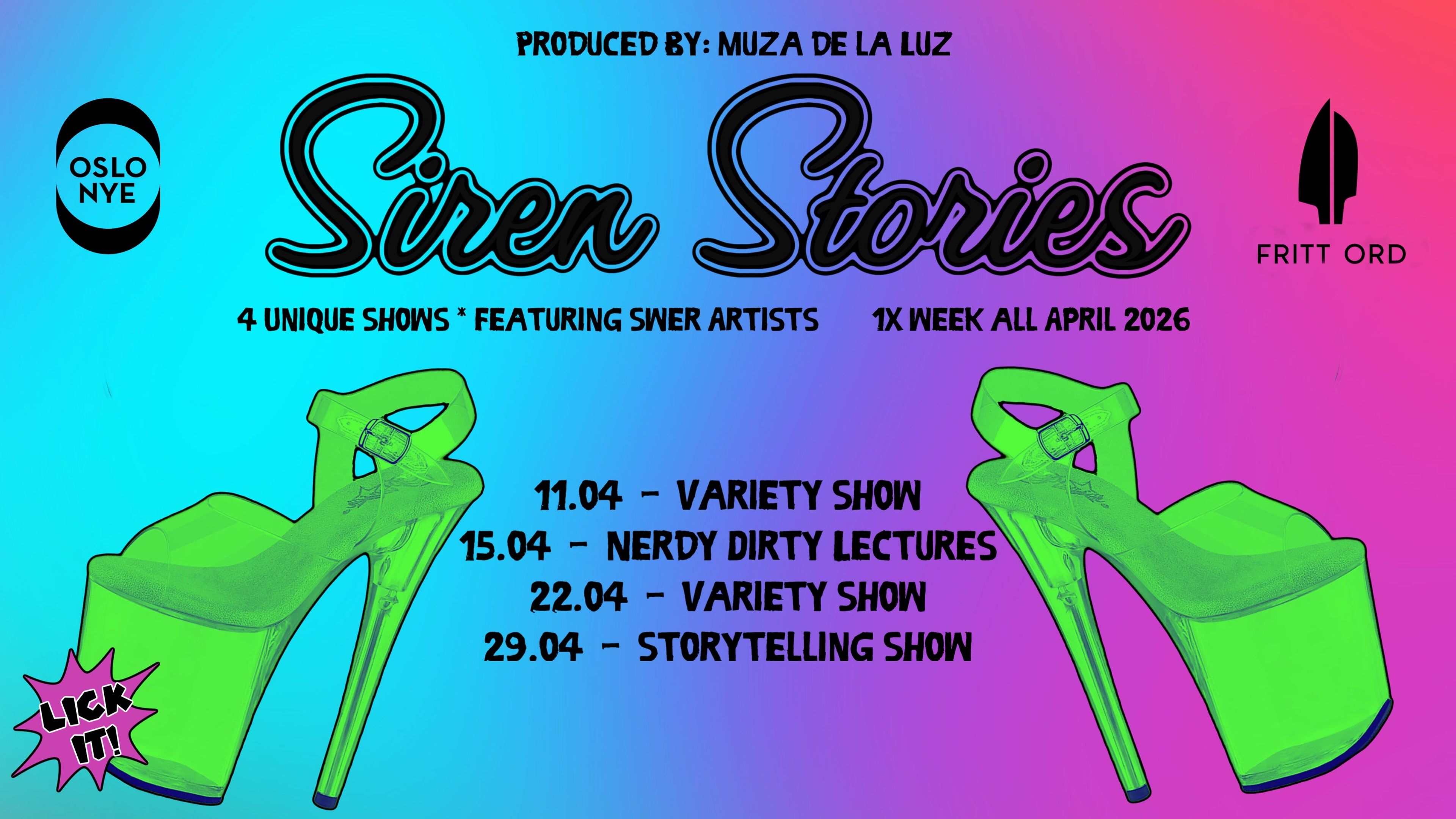 Promotional graphic for Siren Stories Storytelling - (Performance Workshop Results Sharing)