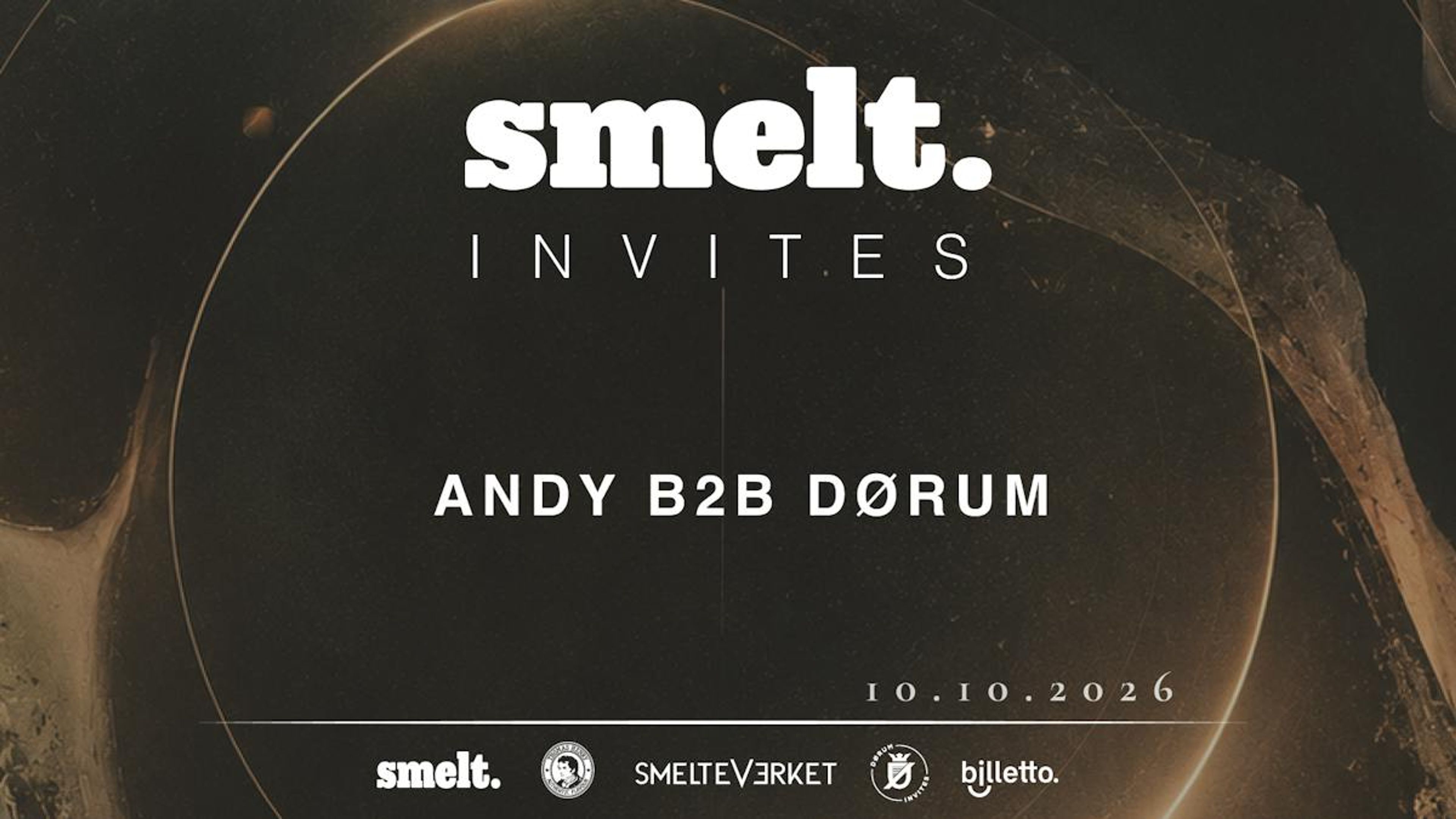 Promotiv grafikk for Smelt. invites Andy B2B Dørum