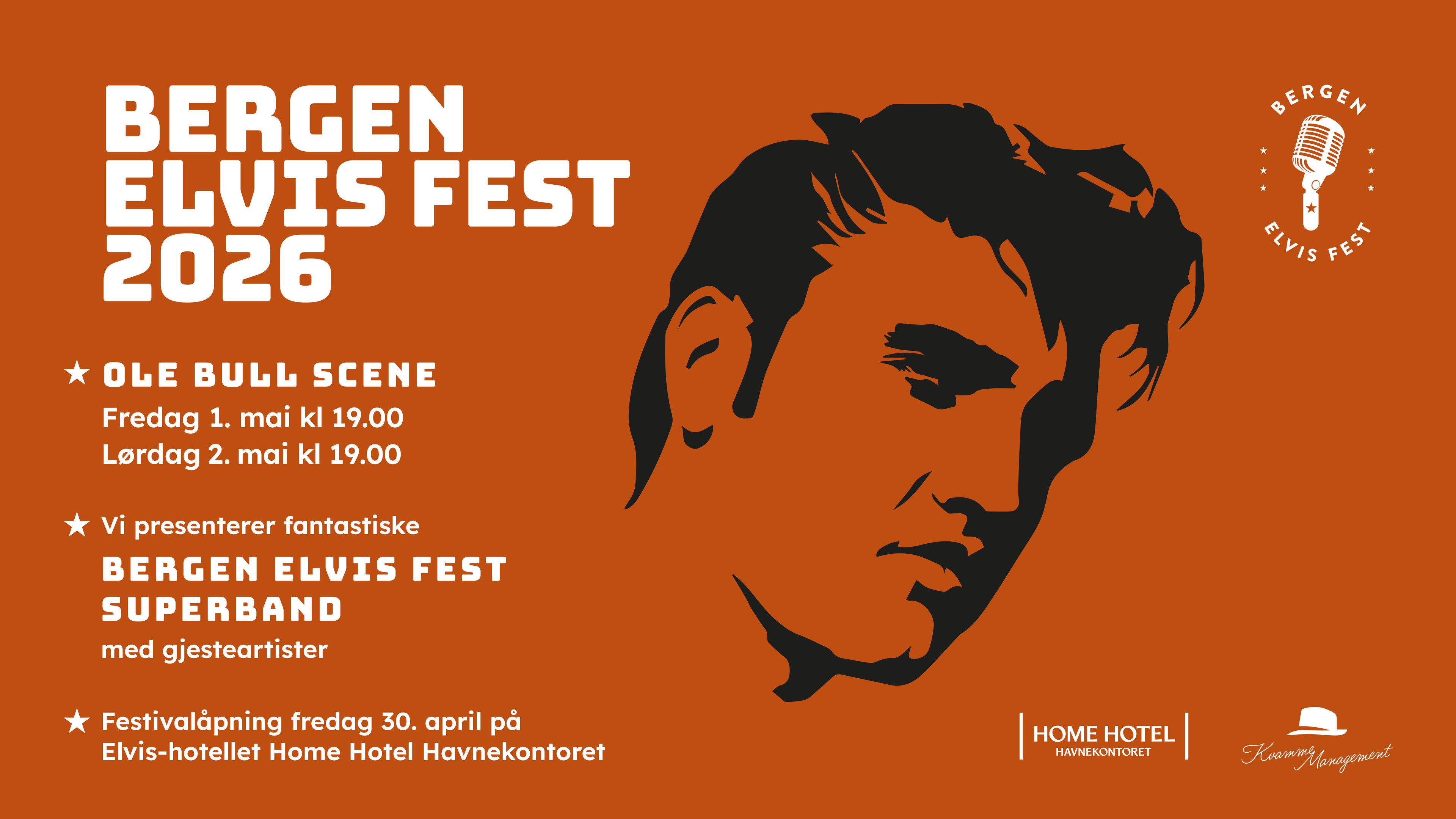 Promotional graphic for The Music of Elvis Presley – The Concert Years – Part 1