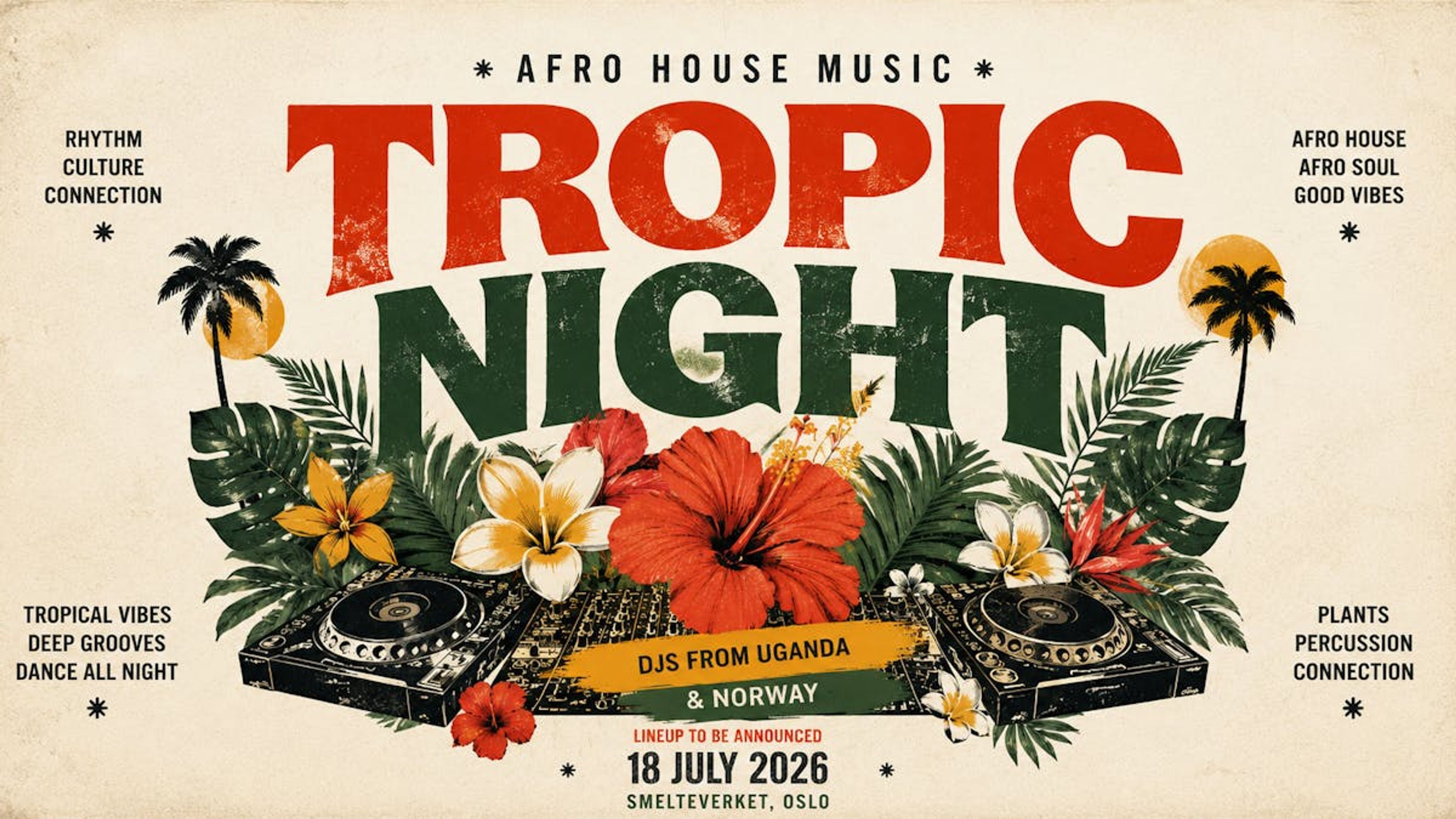 Promotiv grafikk for Tropic Night