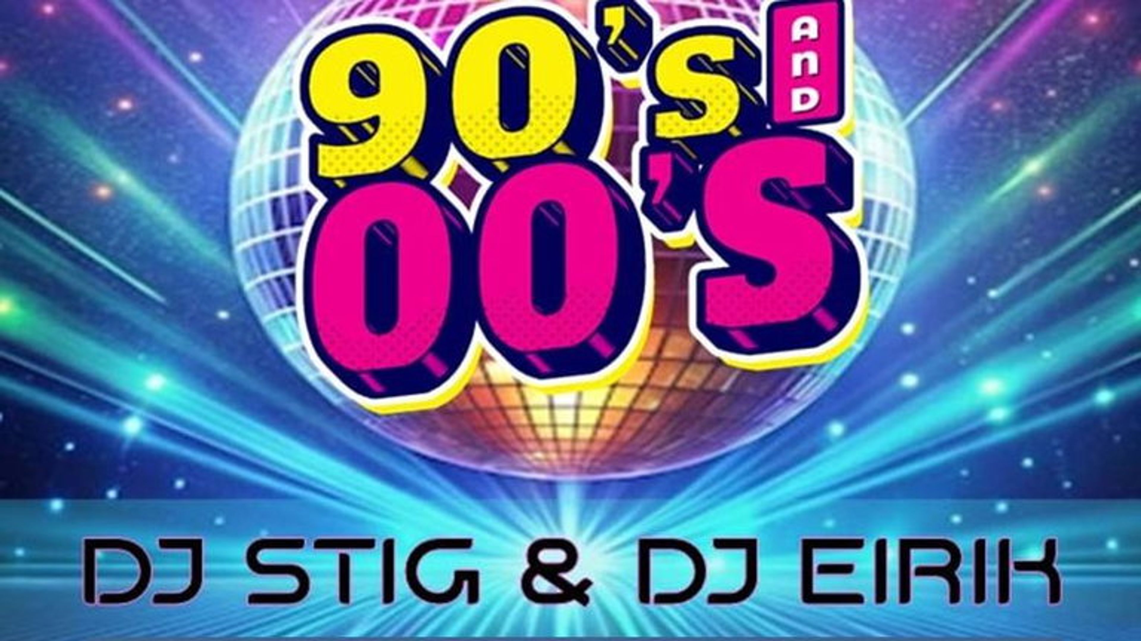 Promotional graphic for Voksendisco 30+ / DJ Stig & DJ Eirik