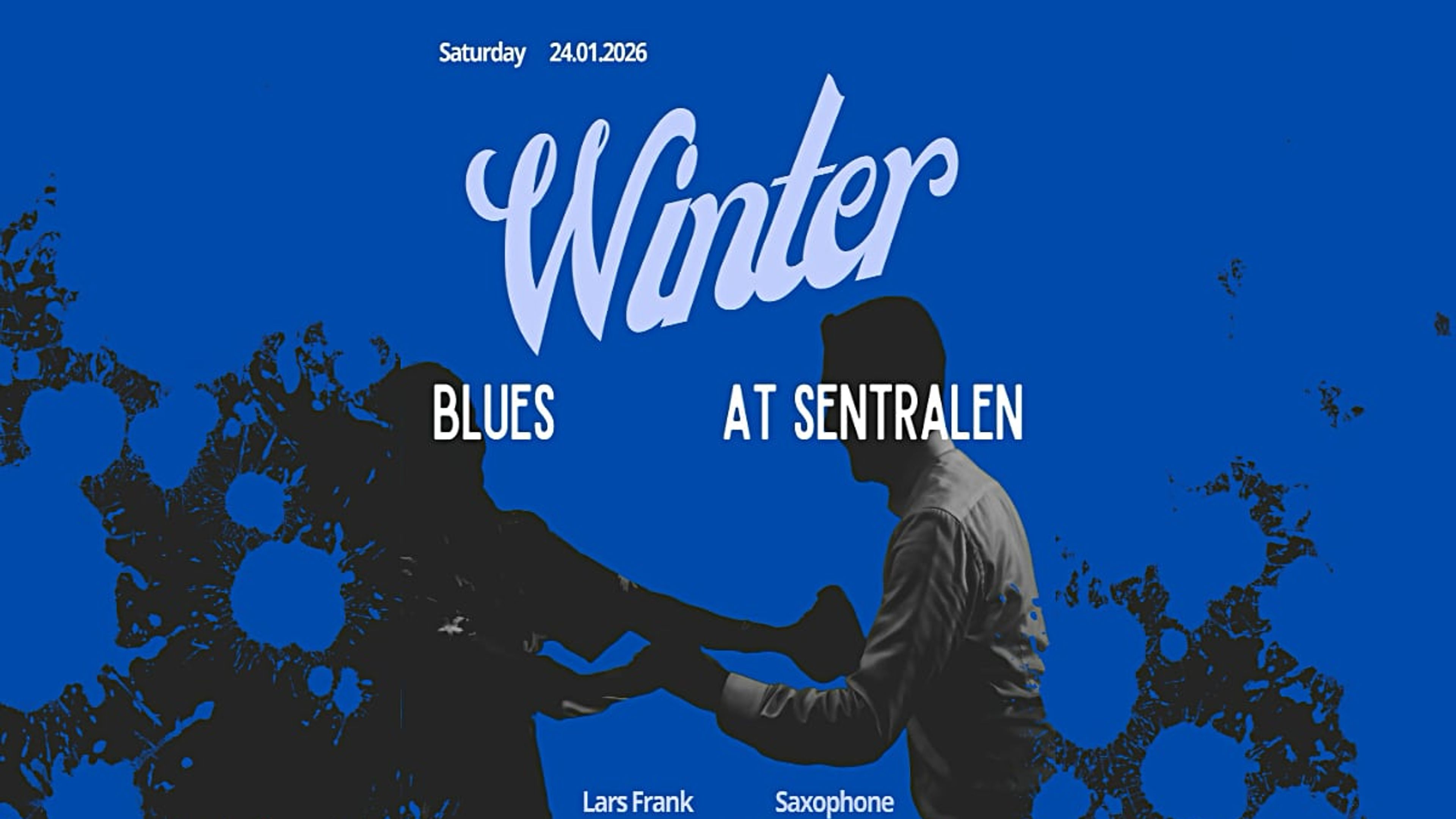 Promotional graphic for Winter Blues at Sentralen