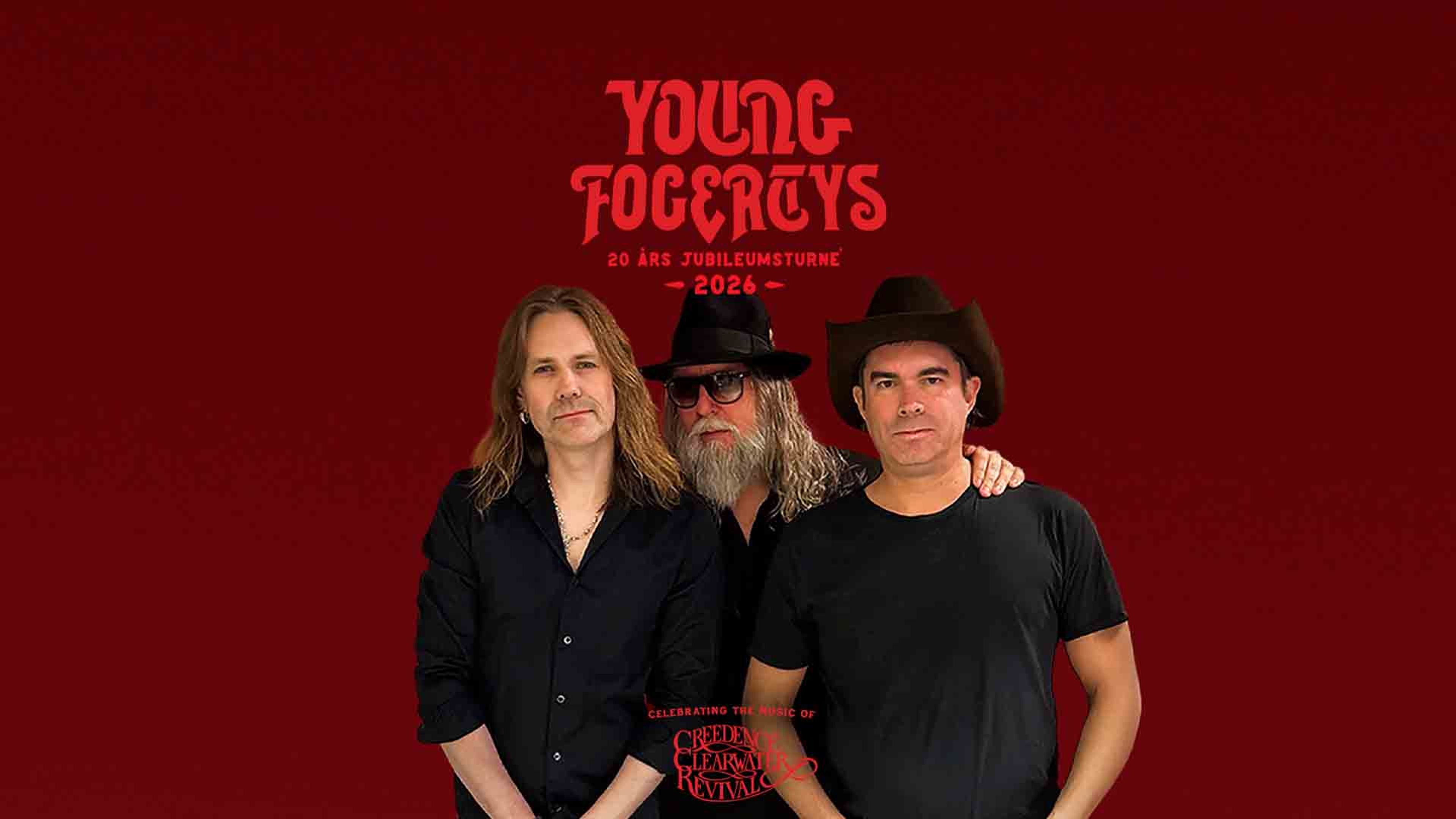 Promotional graphic for Young Fogertys – 20-årsjubileum
